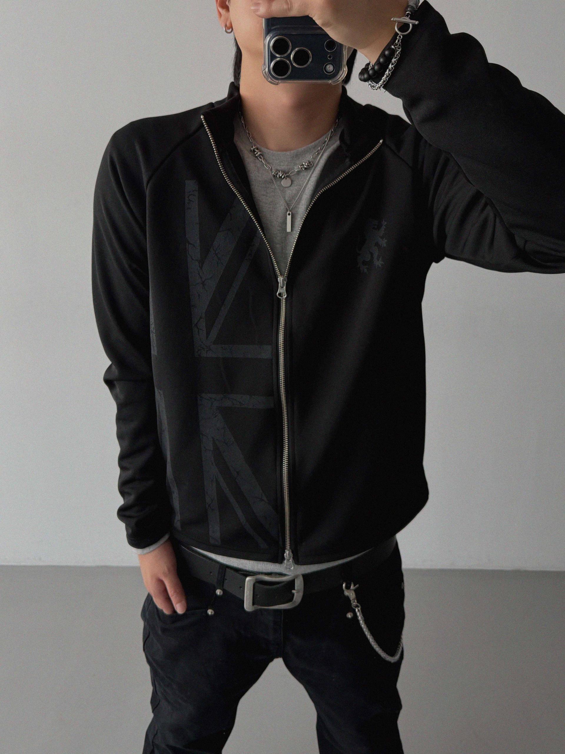 England slim jersey zip-up