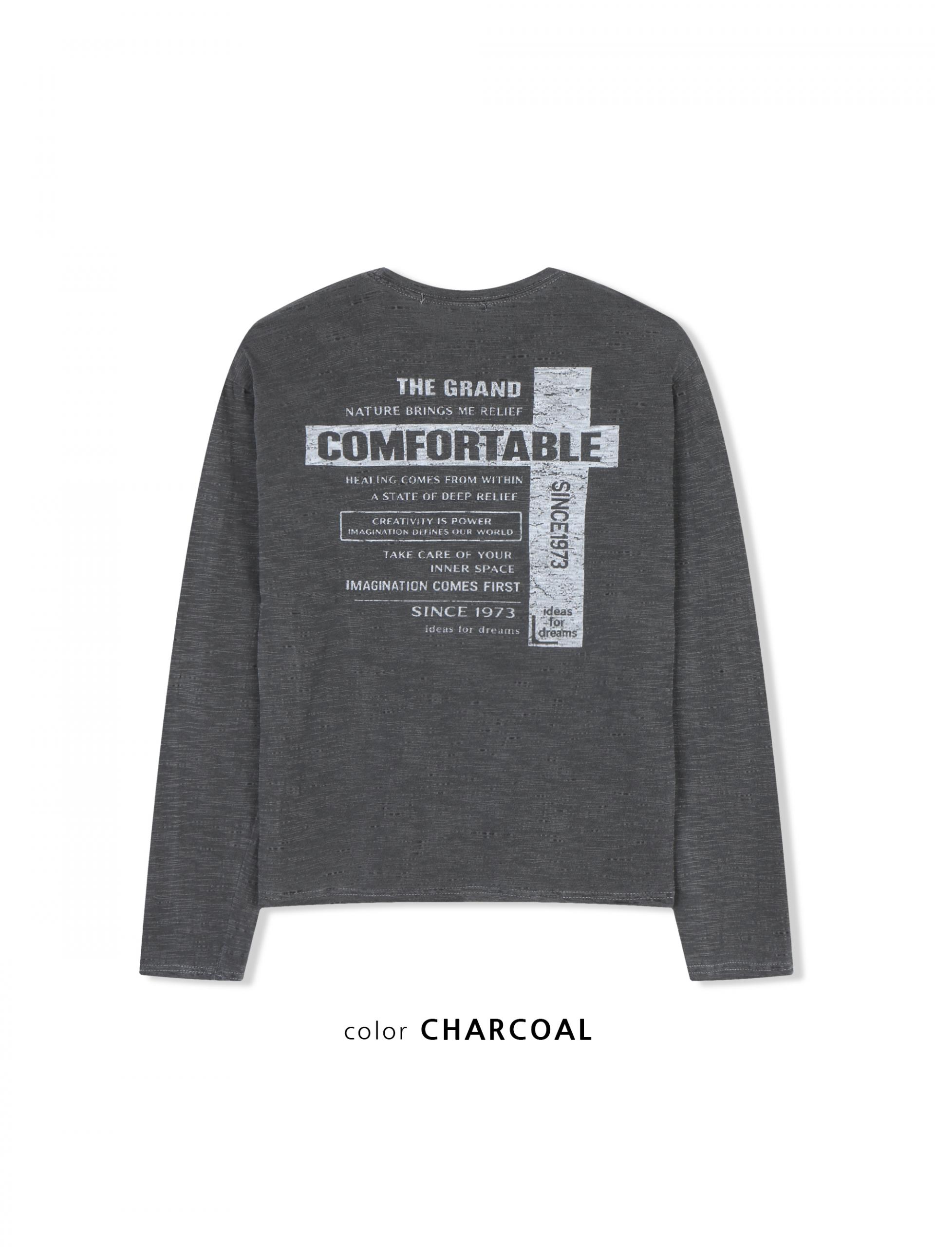 Comfort pigment slub slim t