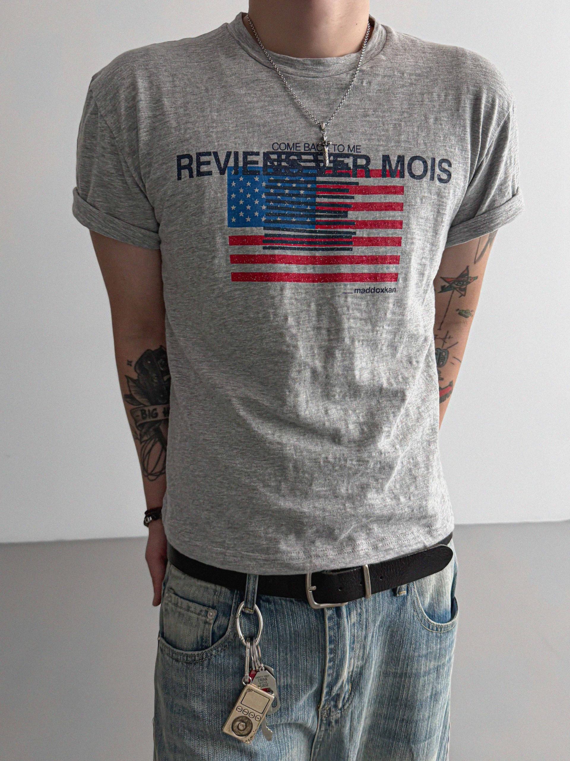 Star and Stripe slab crop half T