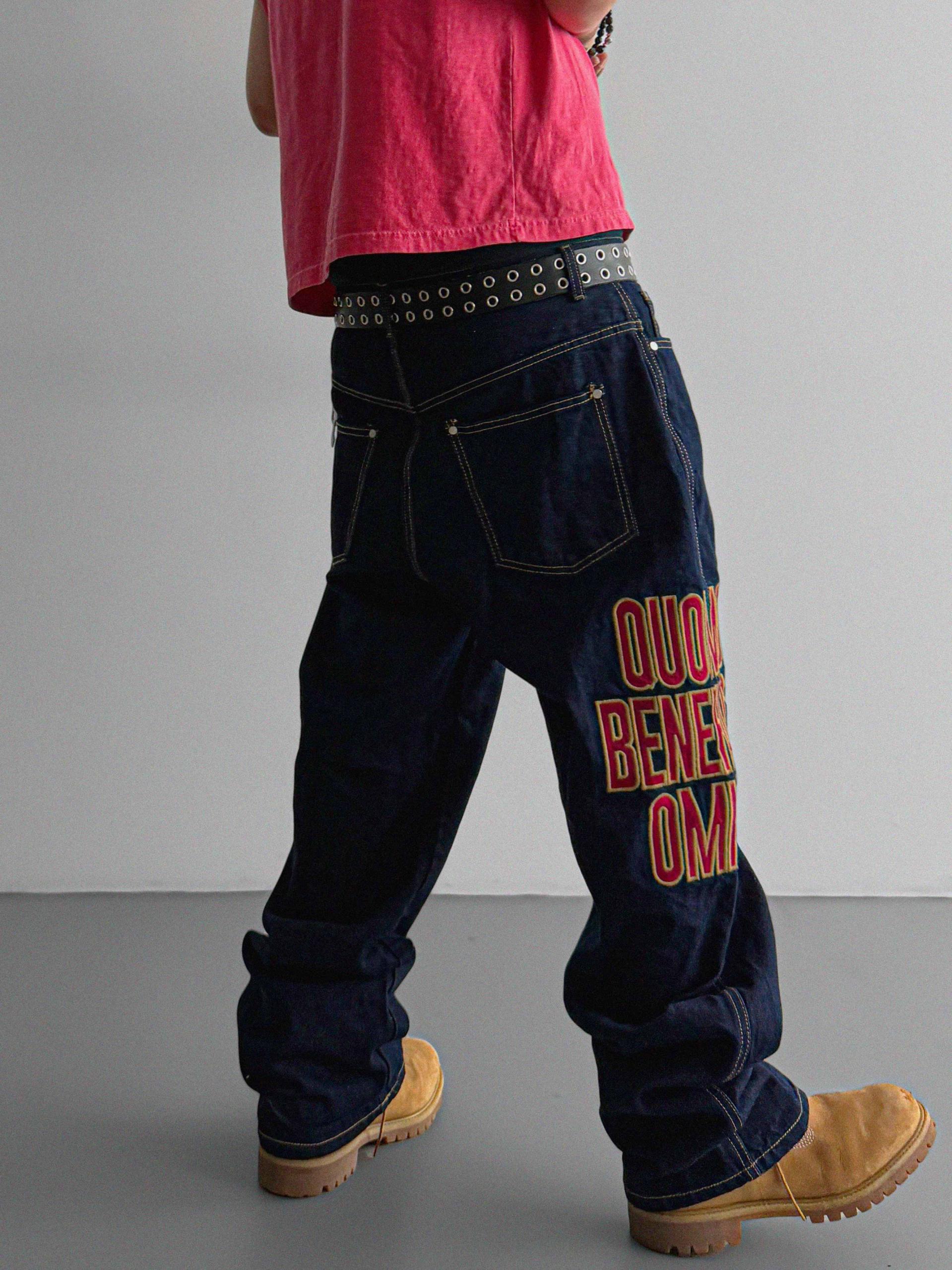 Faber embroidered Baggy jeans
