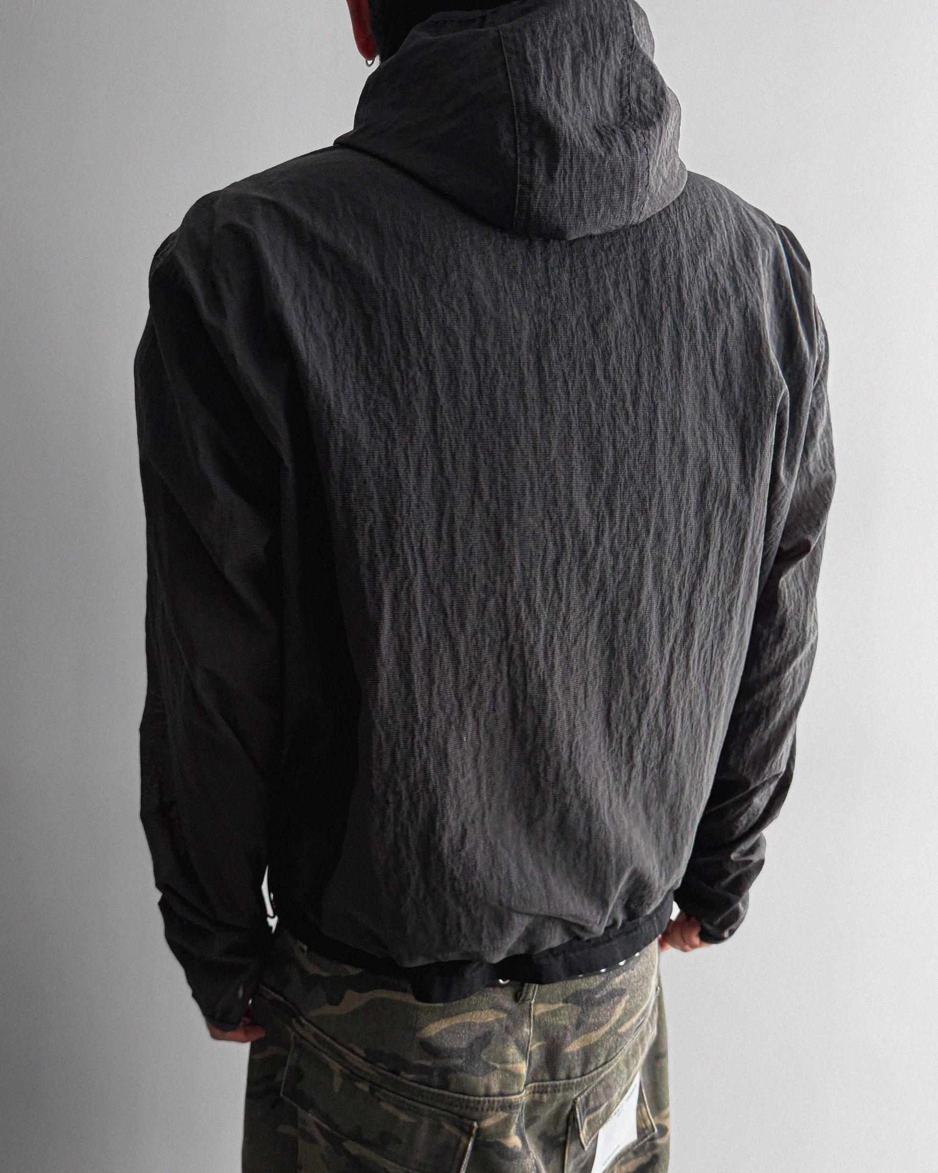 Summer diagonal zipper hood jacket
