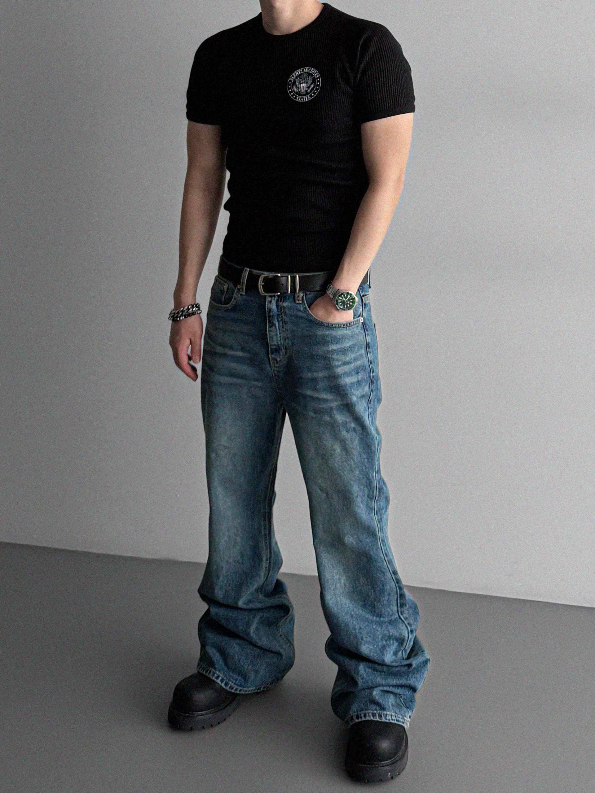 Signature flare denim pants