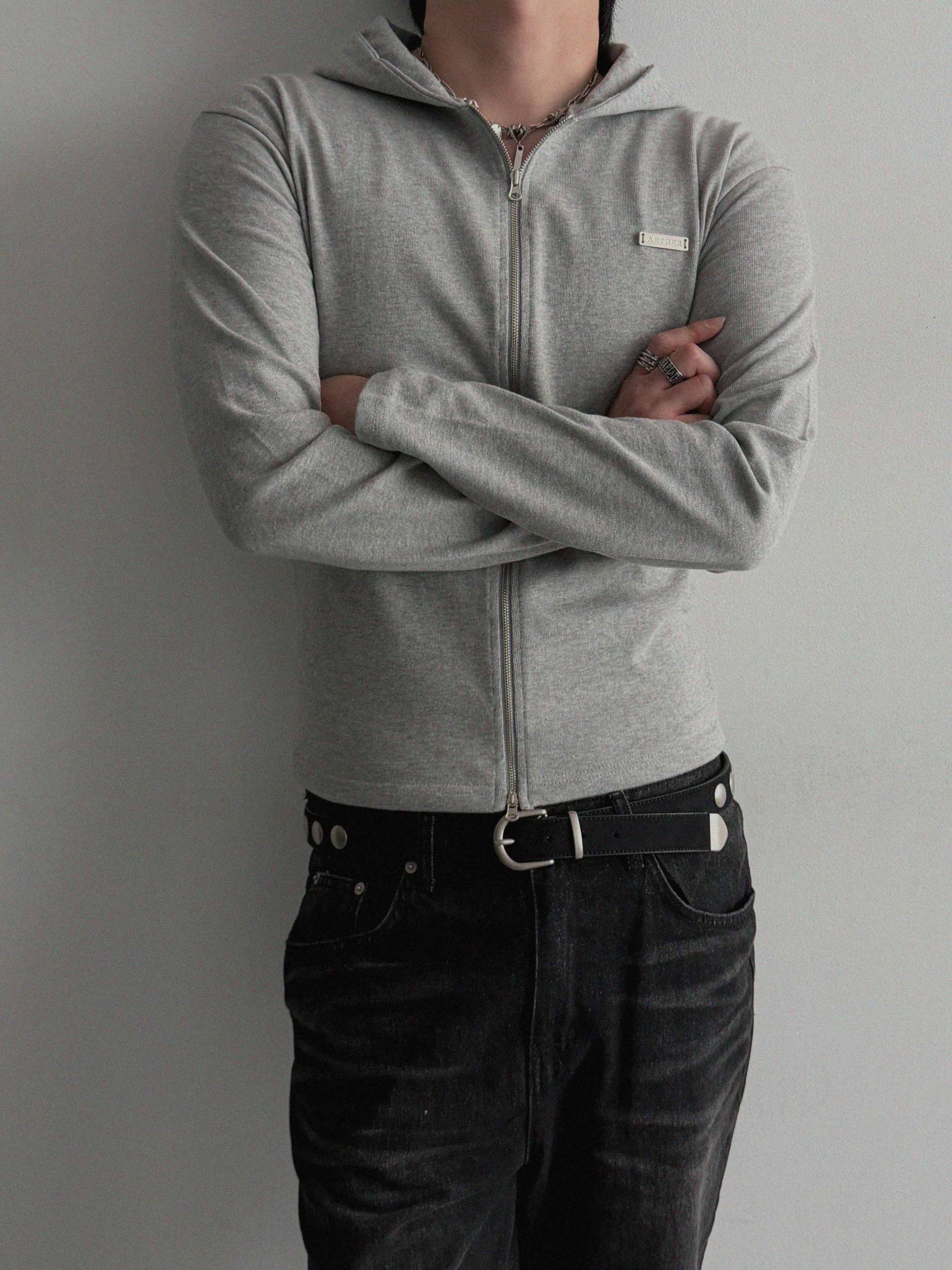 Aether pendant slim hood zip-up