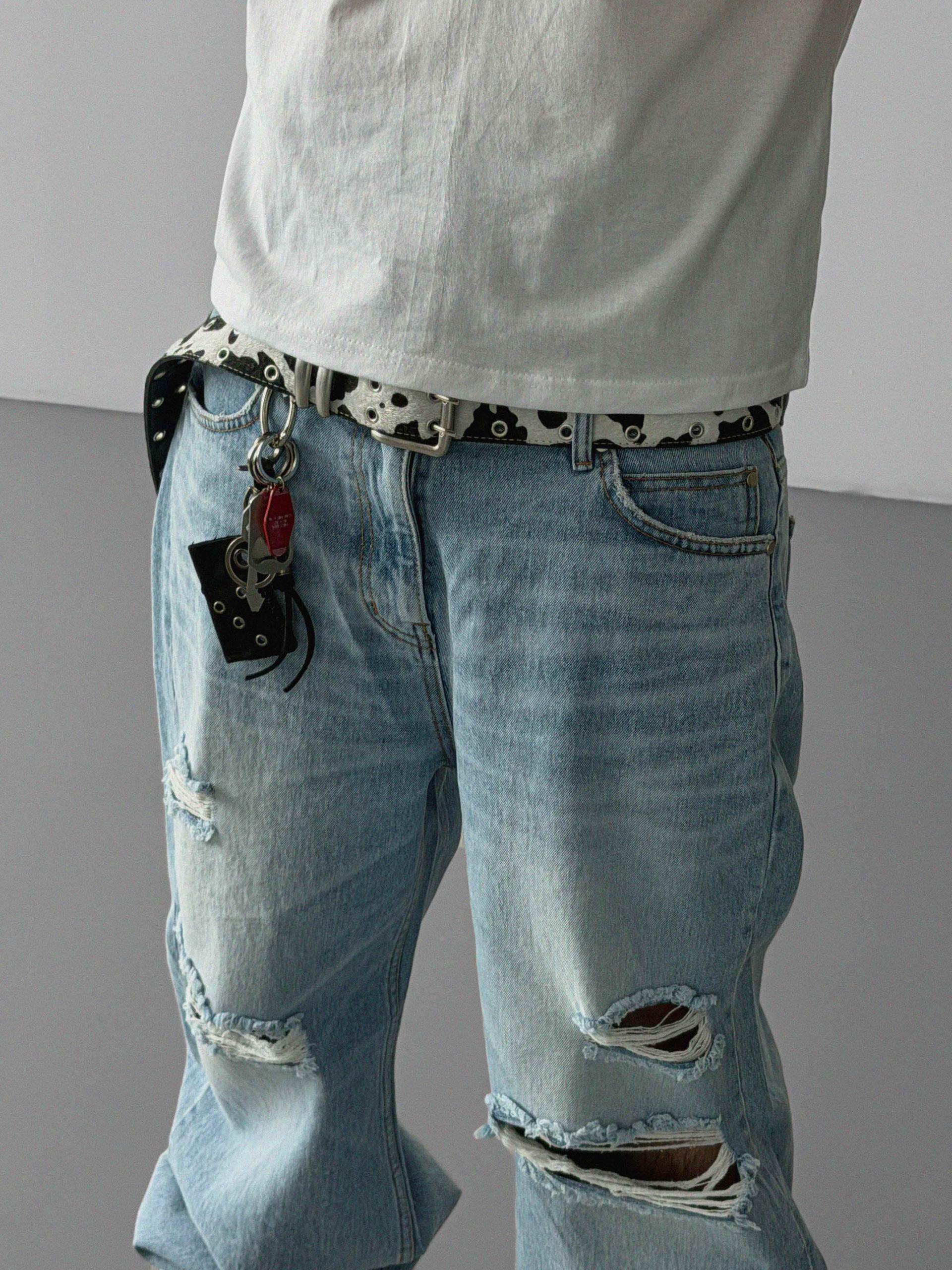 Charlene destroyed ice jeans
