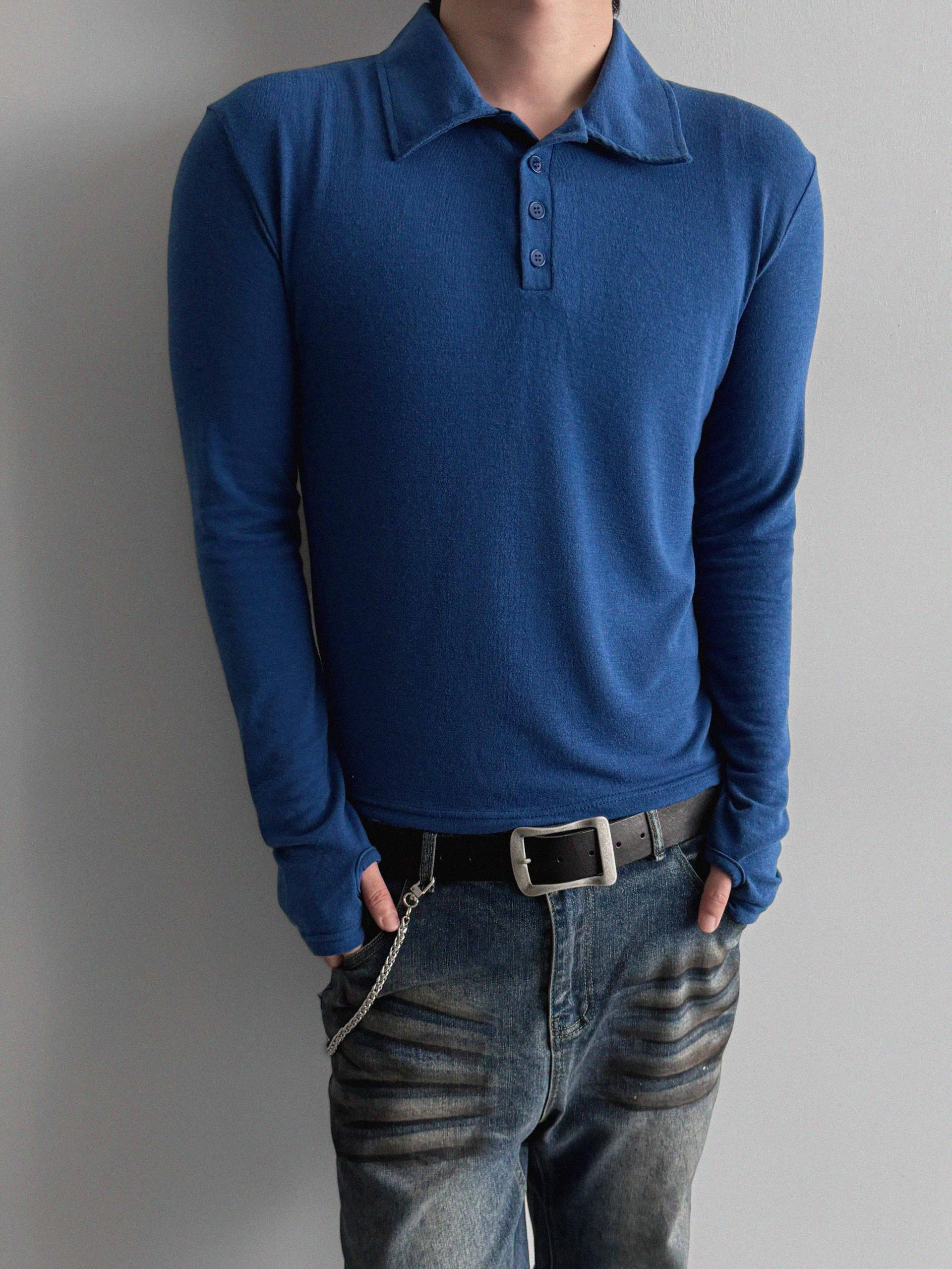 Blank slim warmer collar t