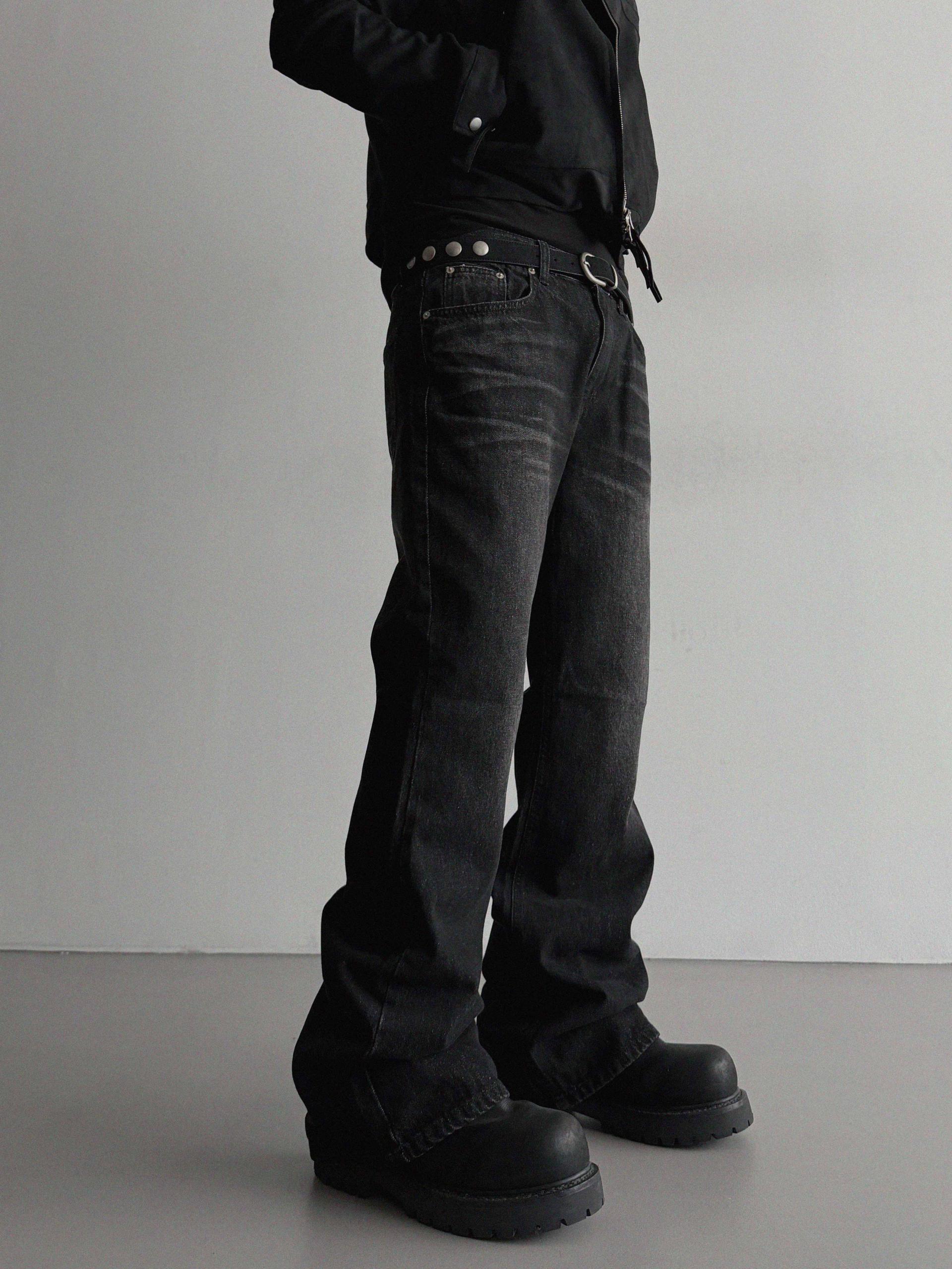 Deep Brush Flare Denim Pants