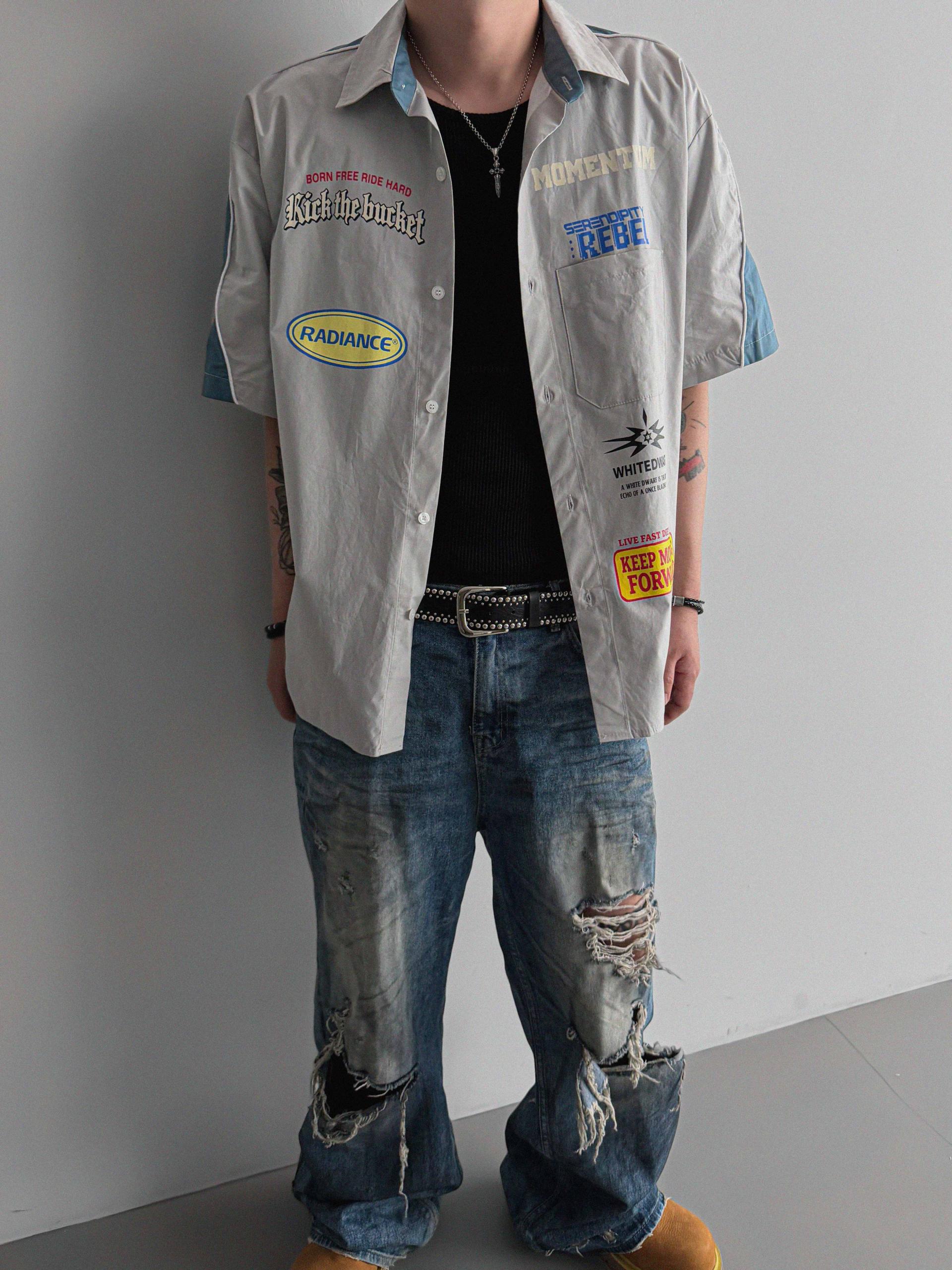 Mechanic over half shirt