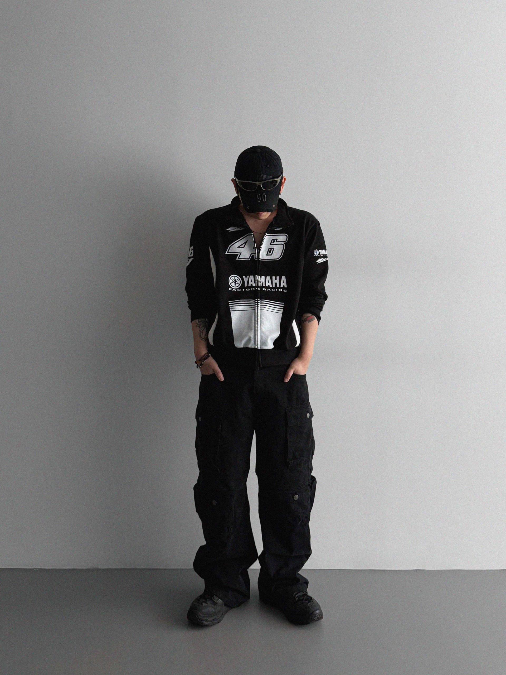 Racing print zip-up