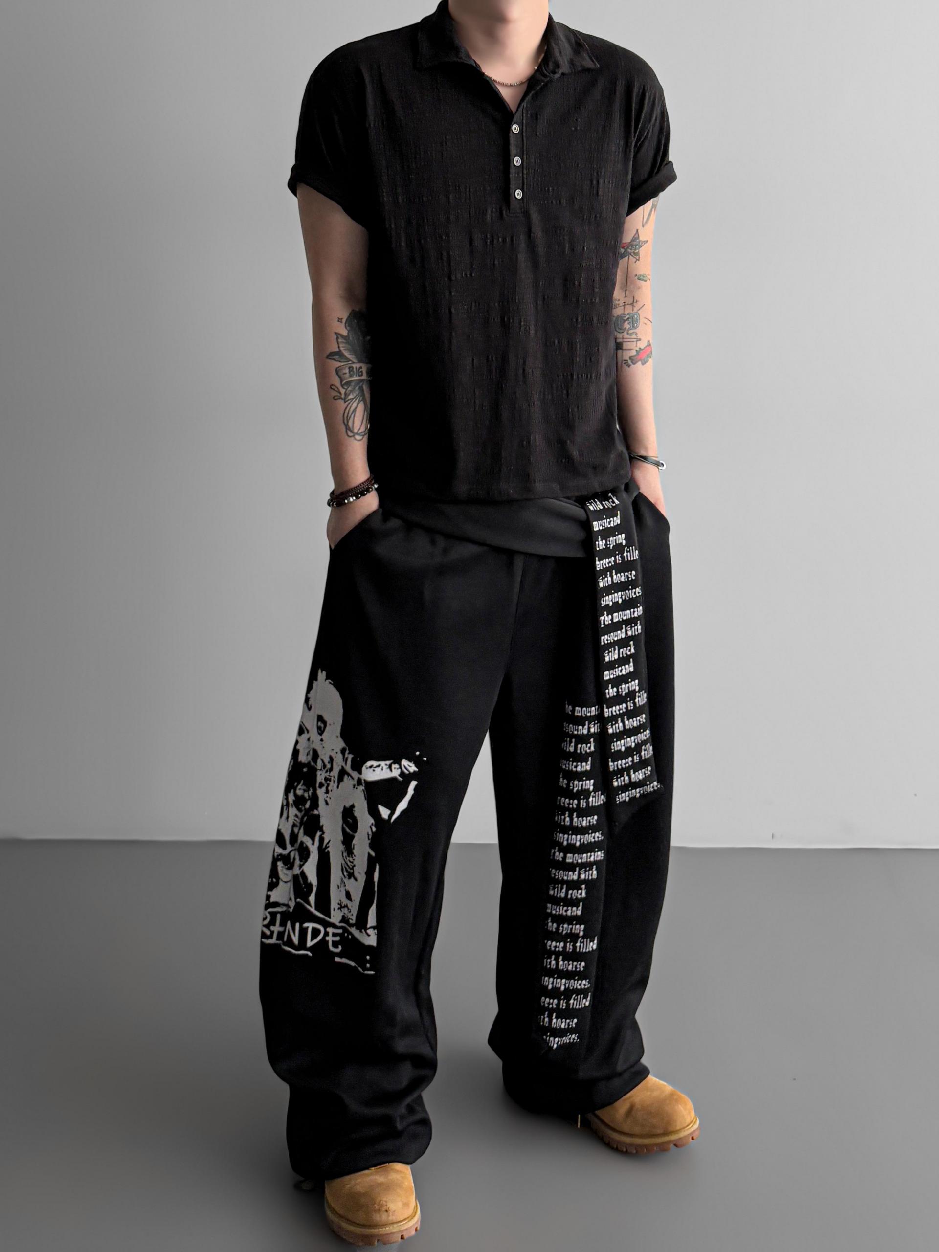 Slub collar half t