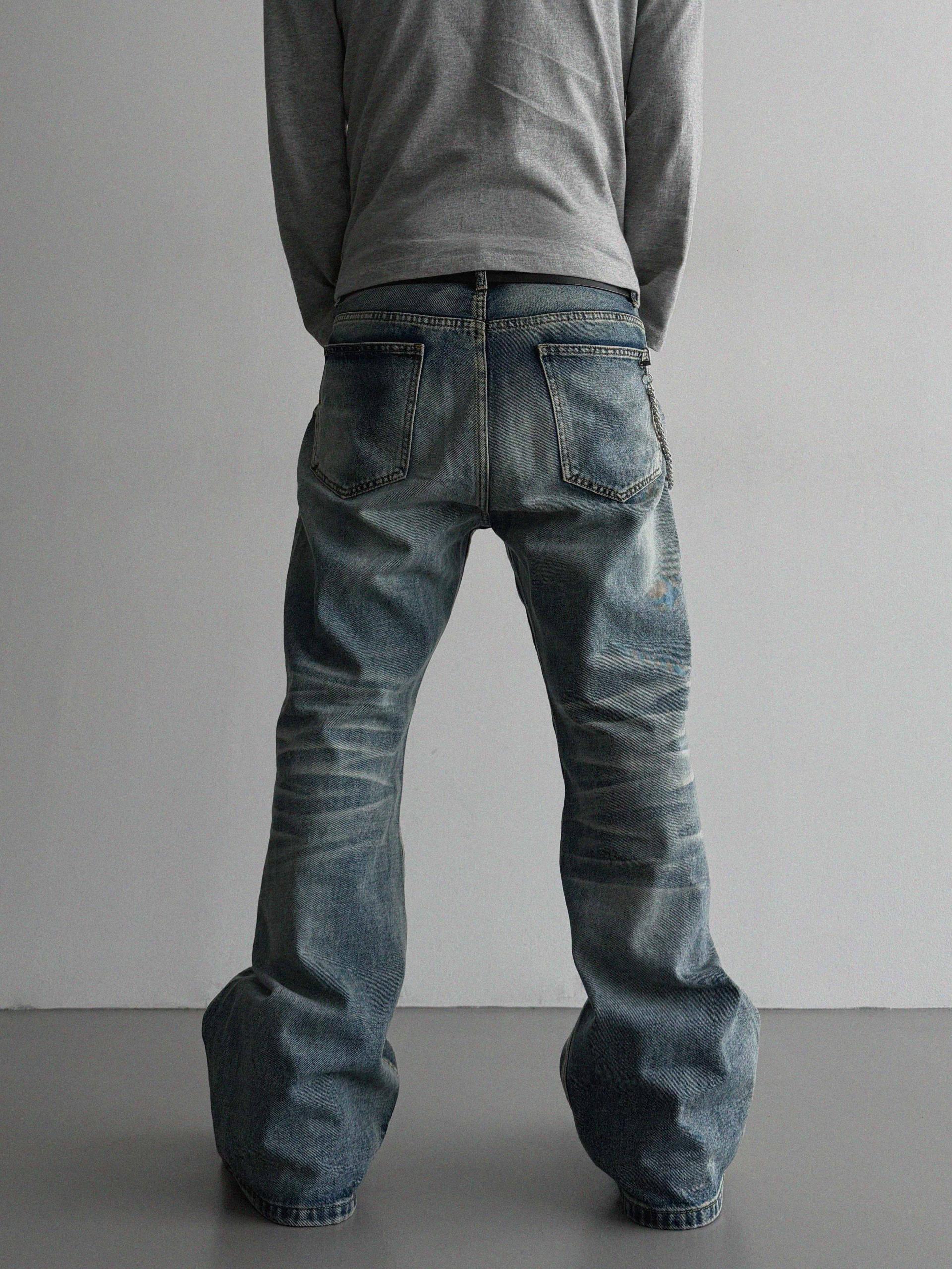 Mobe sand flare denim pants