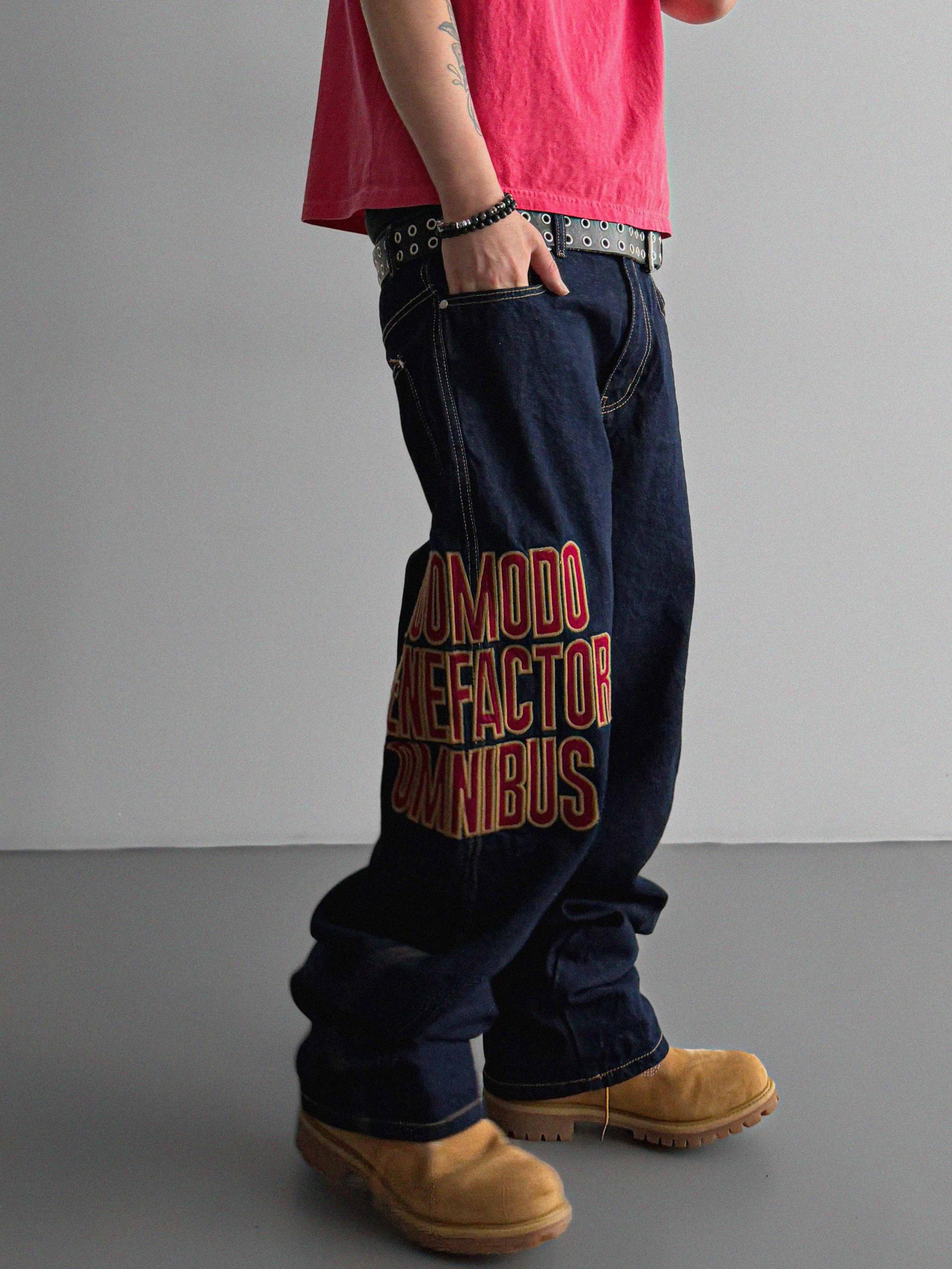 Faber embroidered Baggy jeans