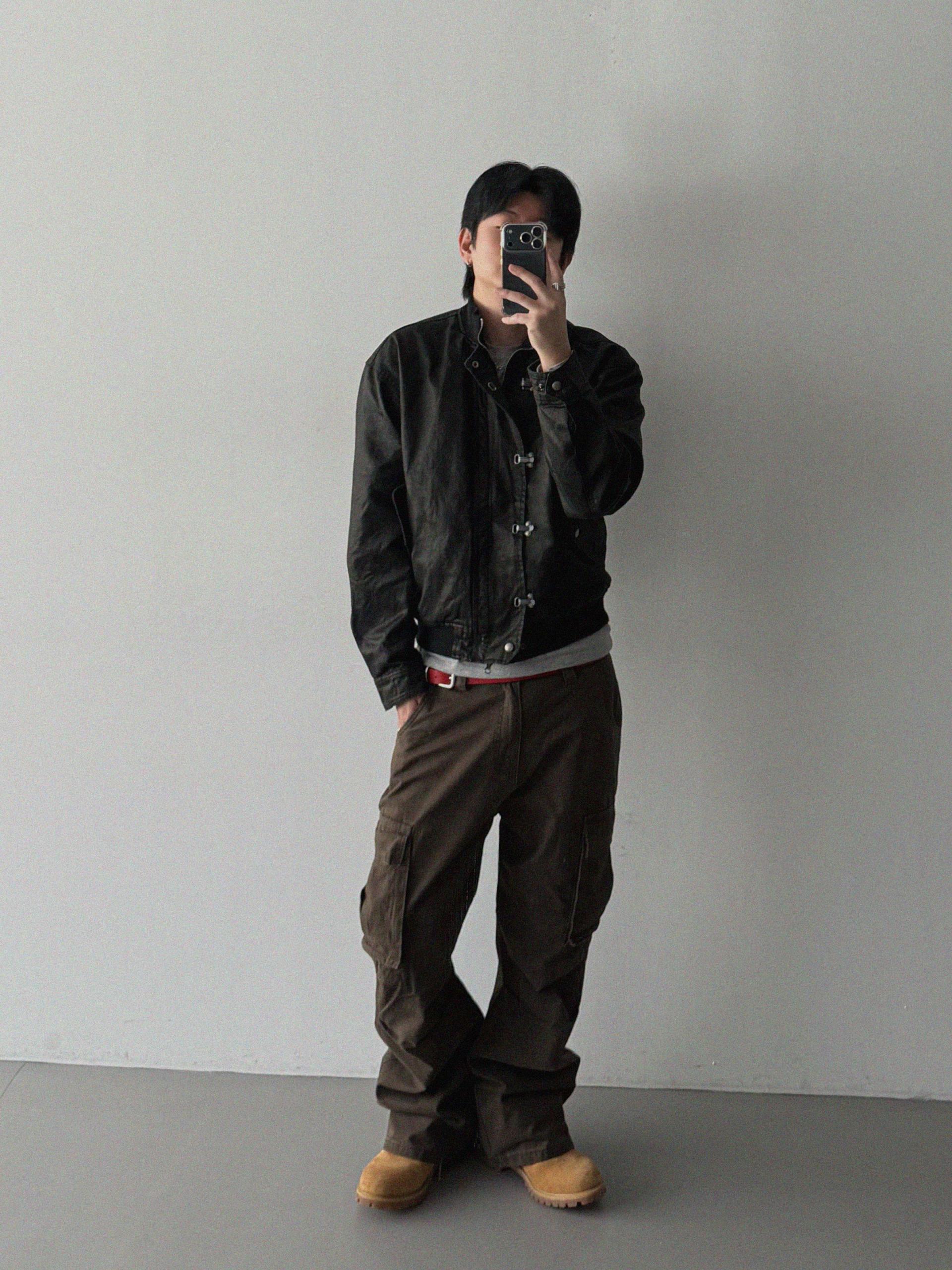 Flare deep dyed cargo pants