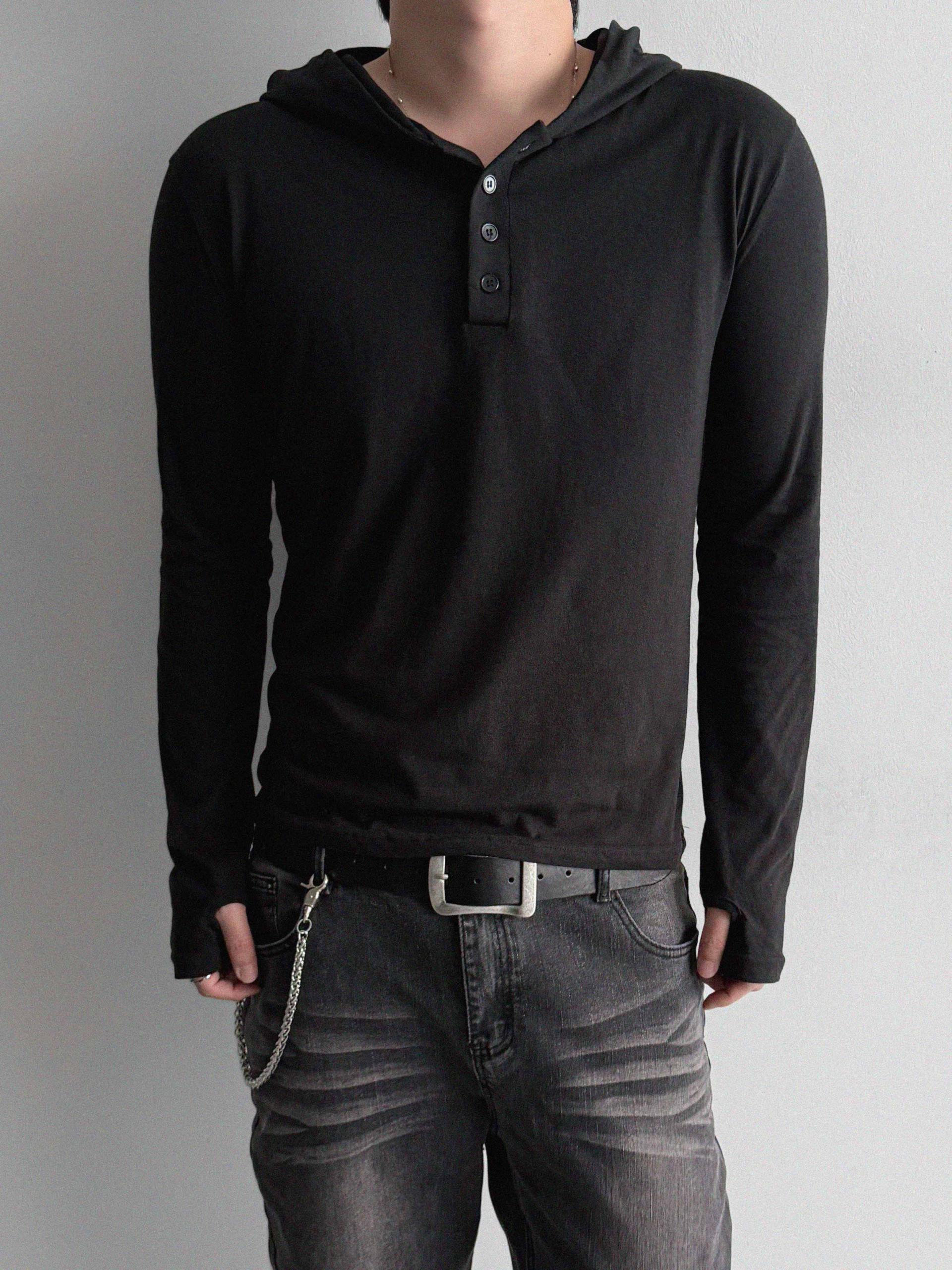 After henry neck warmer hoodie t