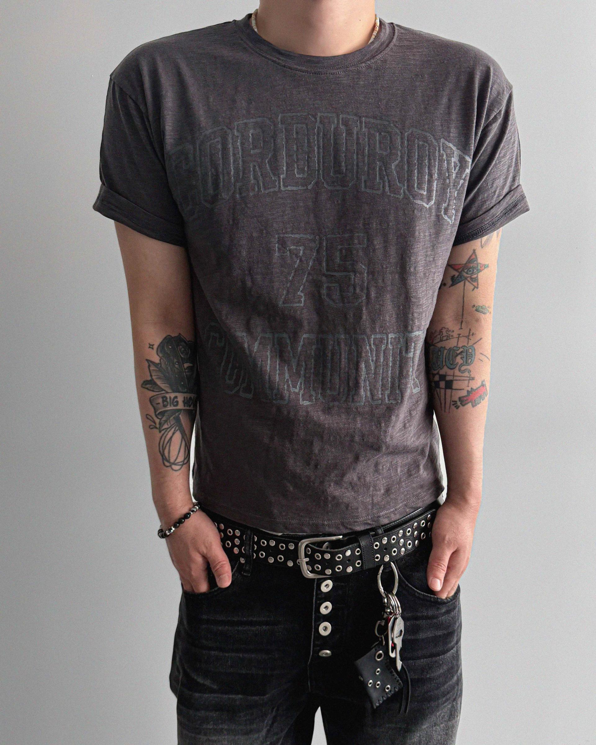 Community slub crop half t