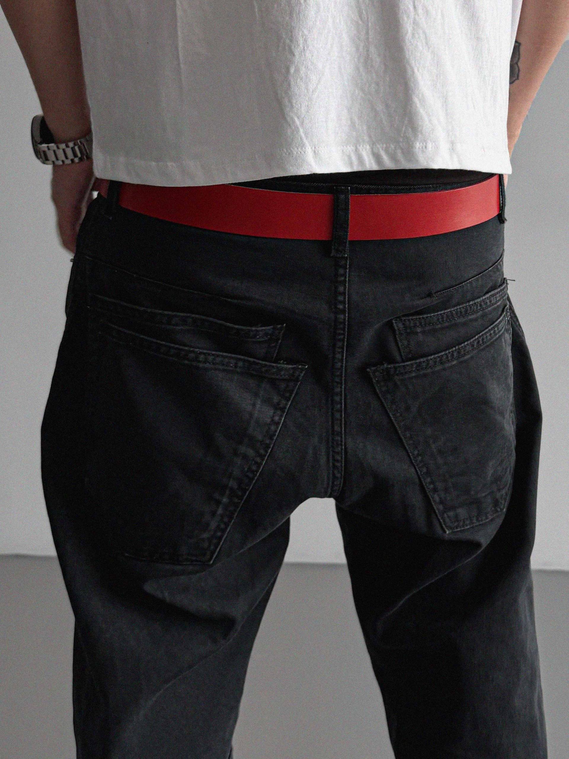 Double pocket curved flare pants