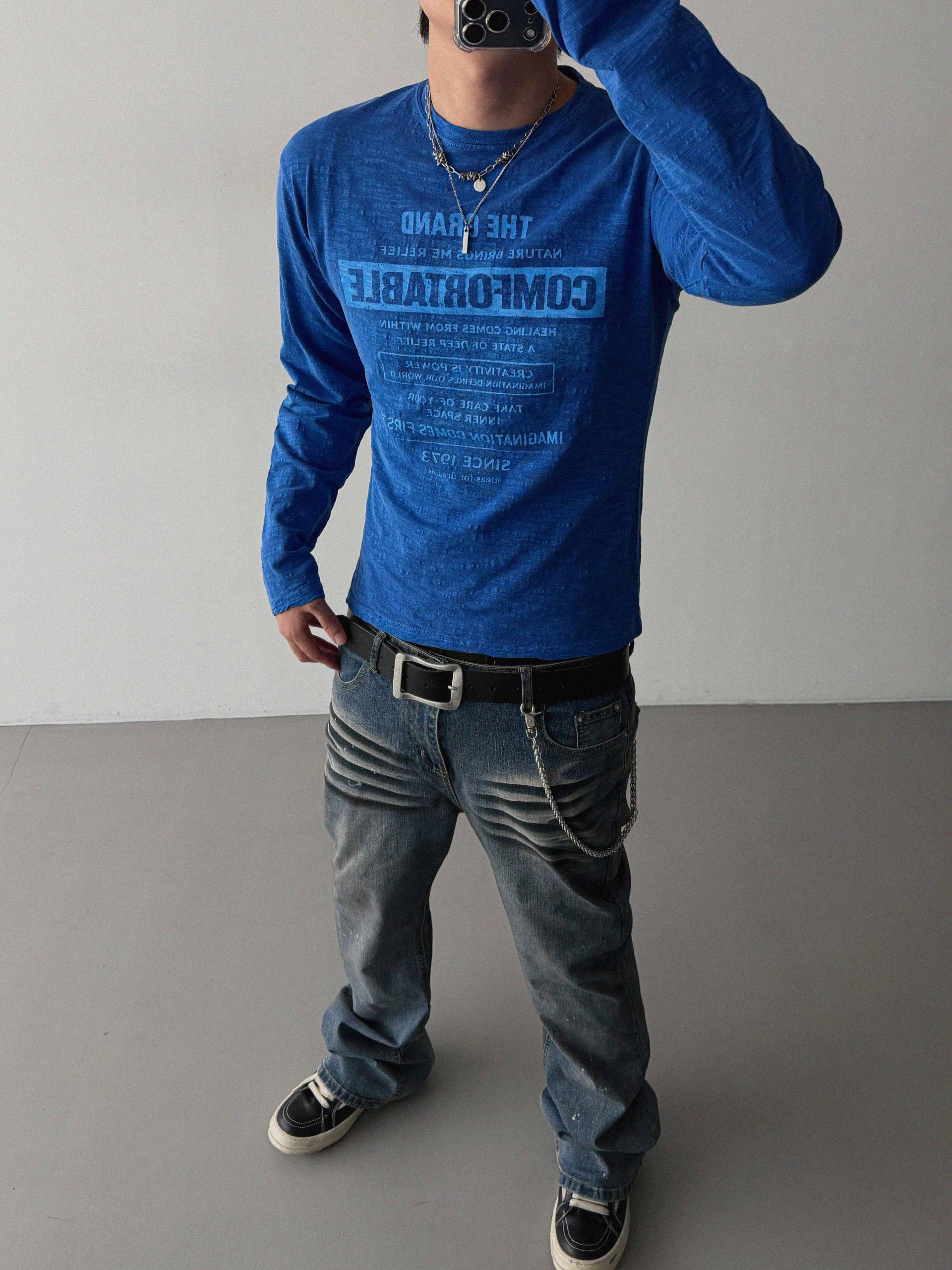 Comfort pigment slub slim t