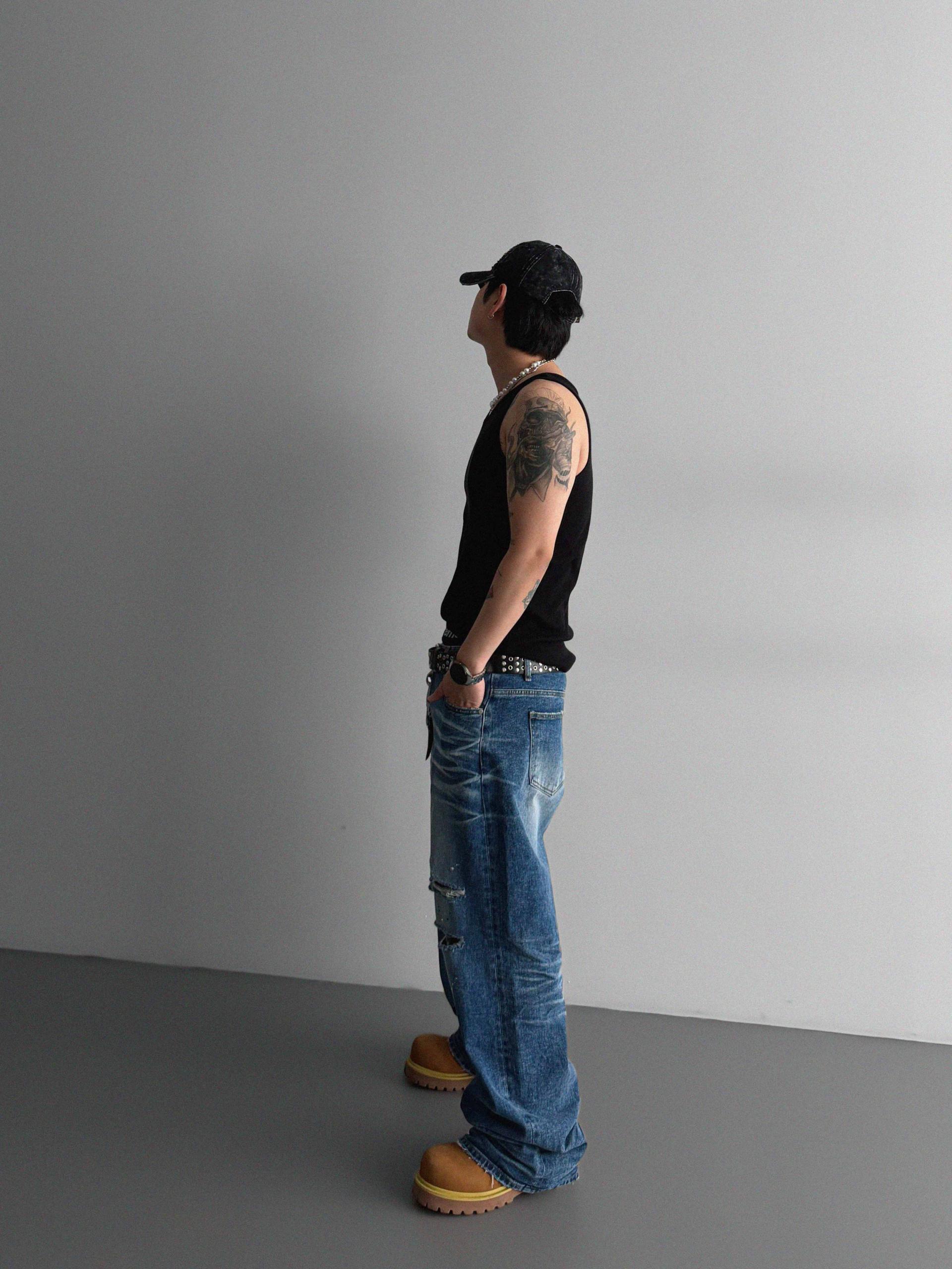 Terminal ribbed sleeveless