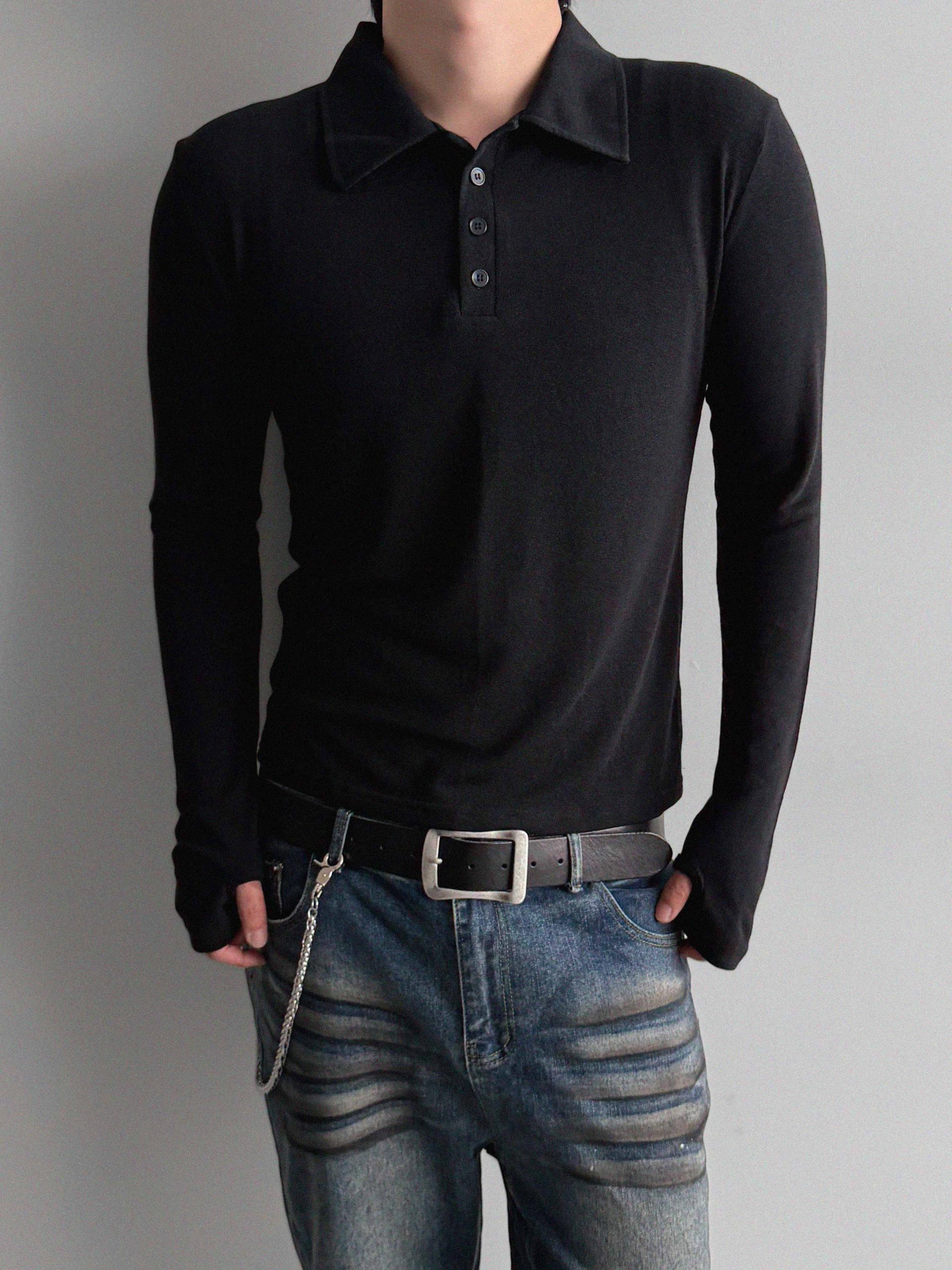 Blank slim warmer collar t