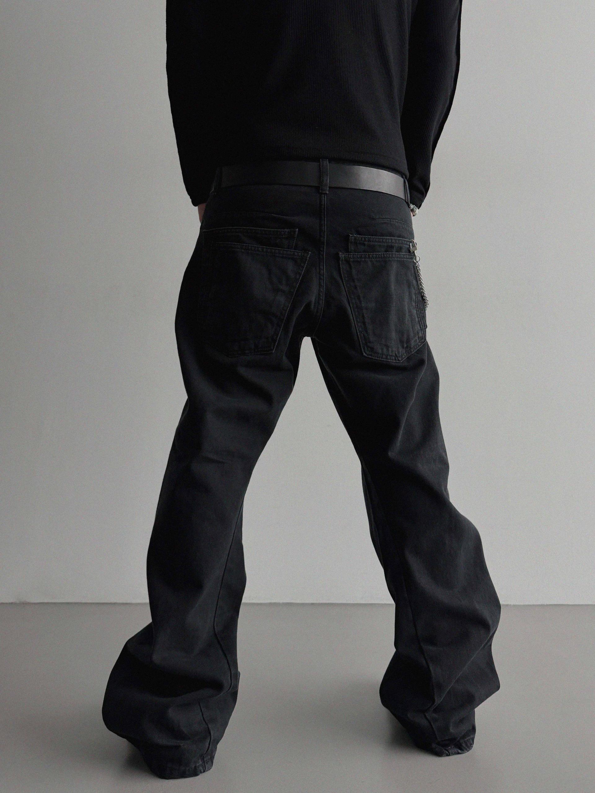 FW Double pocket curved flare pants