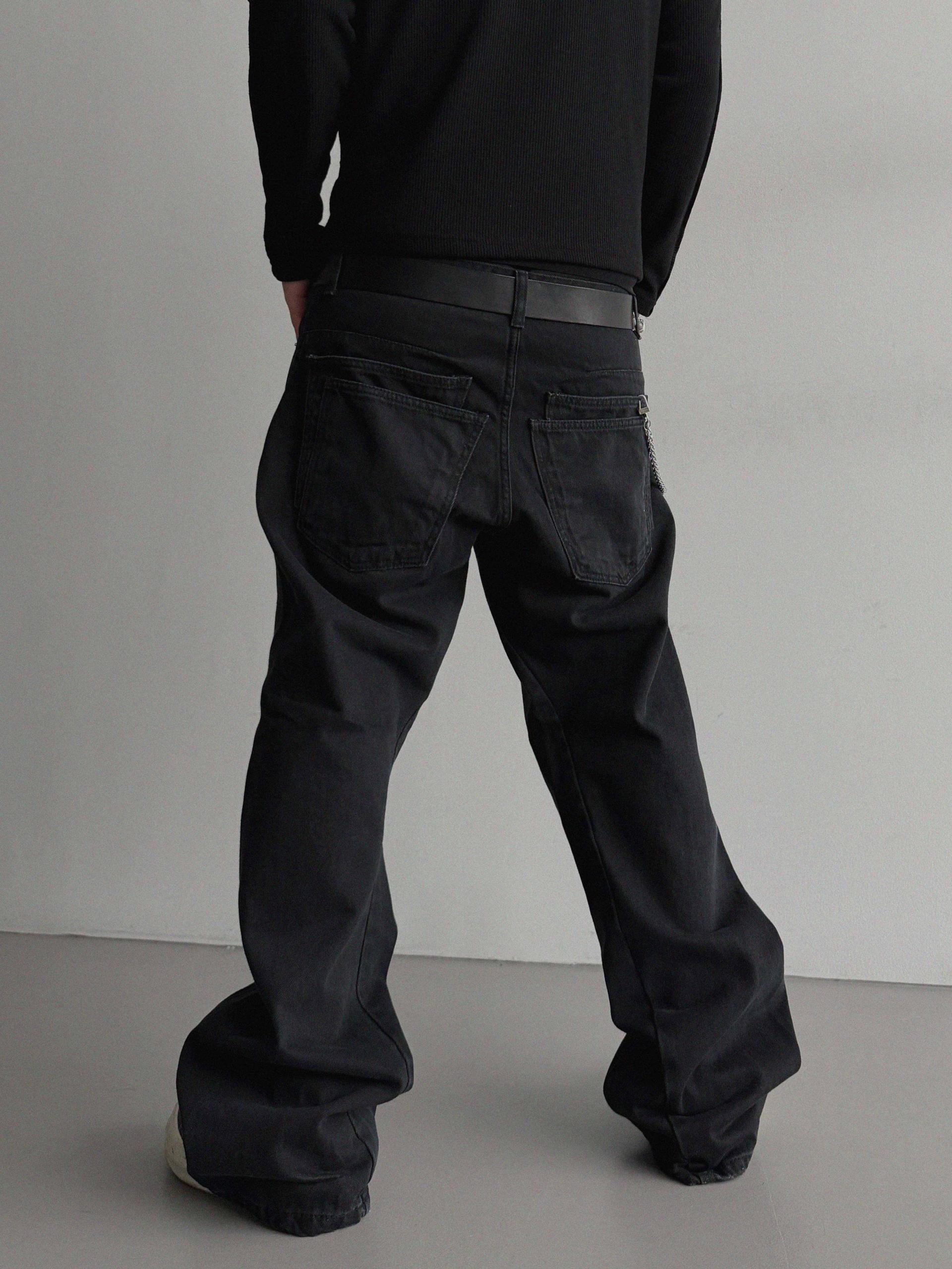 FW Double pocket curved flare pants
