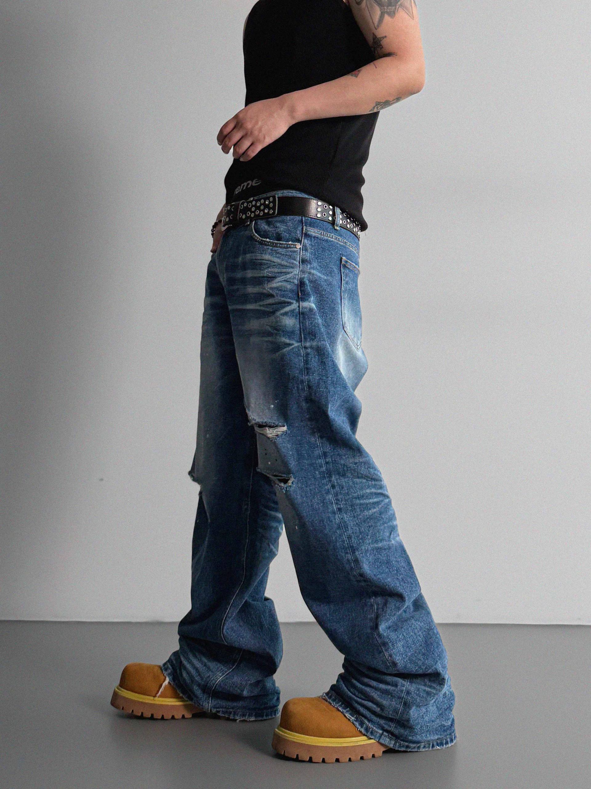 Ver-embo vintage denim pants
