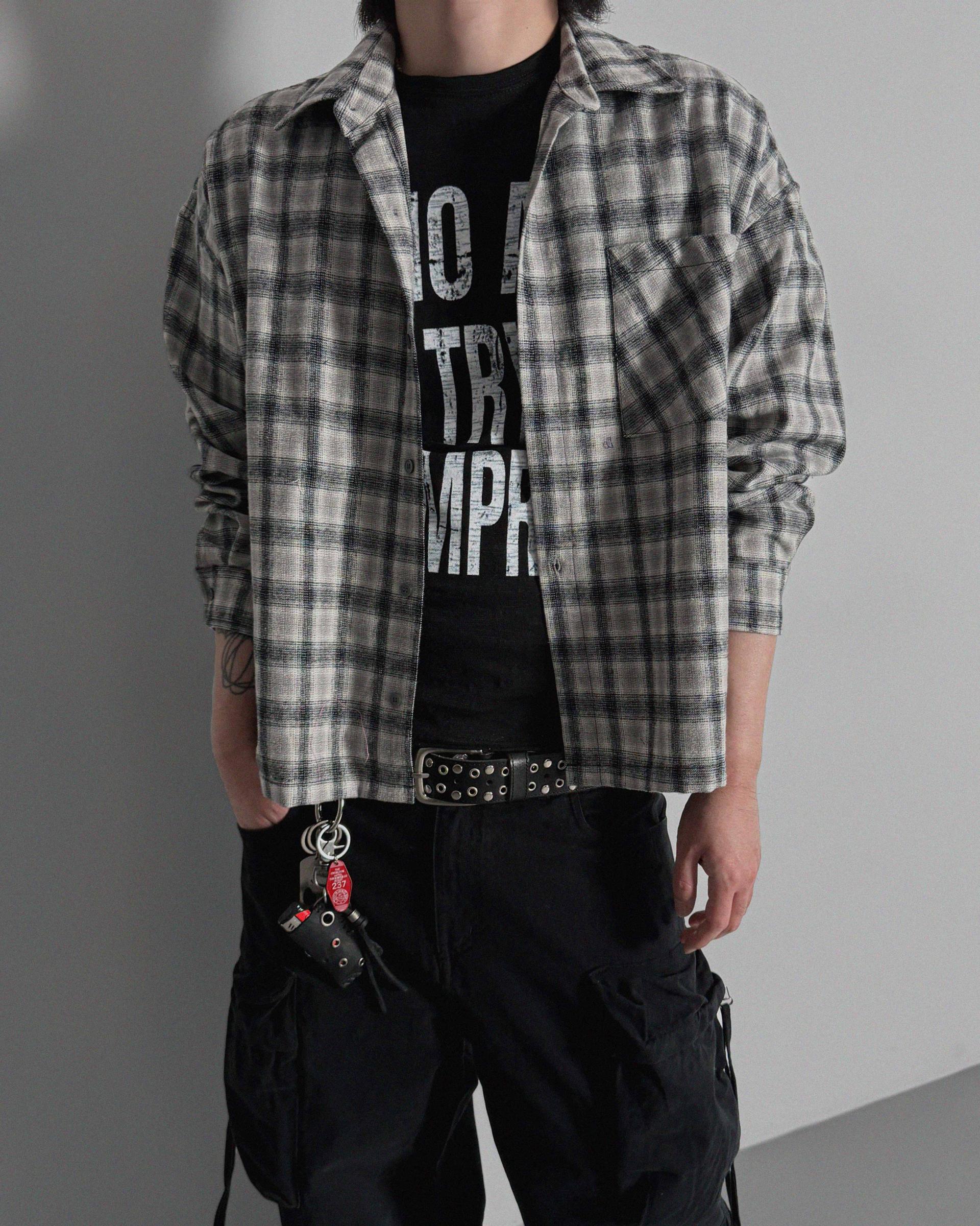 Opal crop check shirt