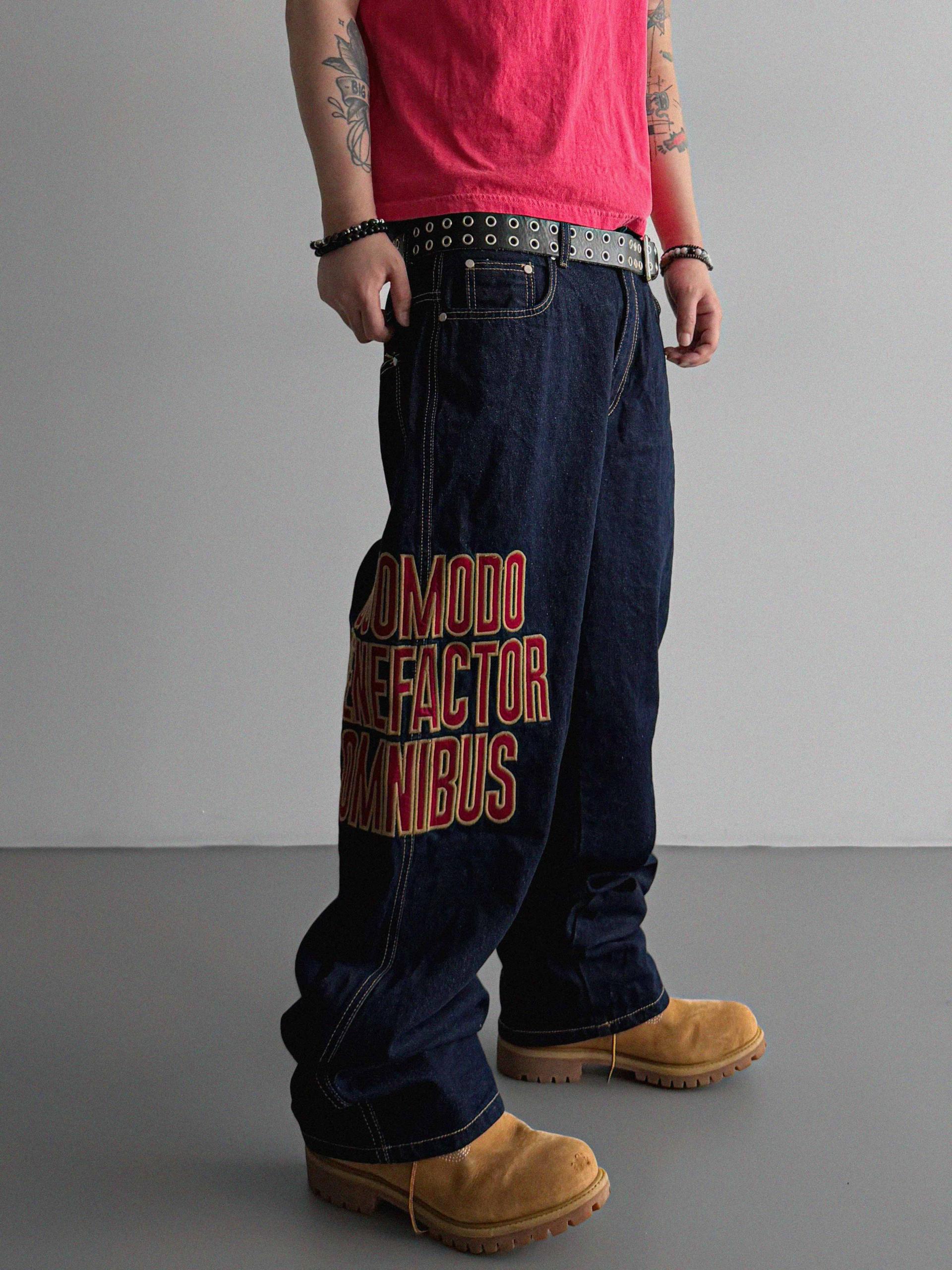 Faber embroidered Baggy jeans