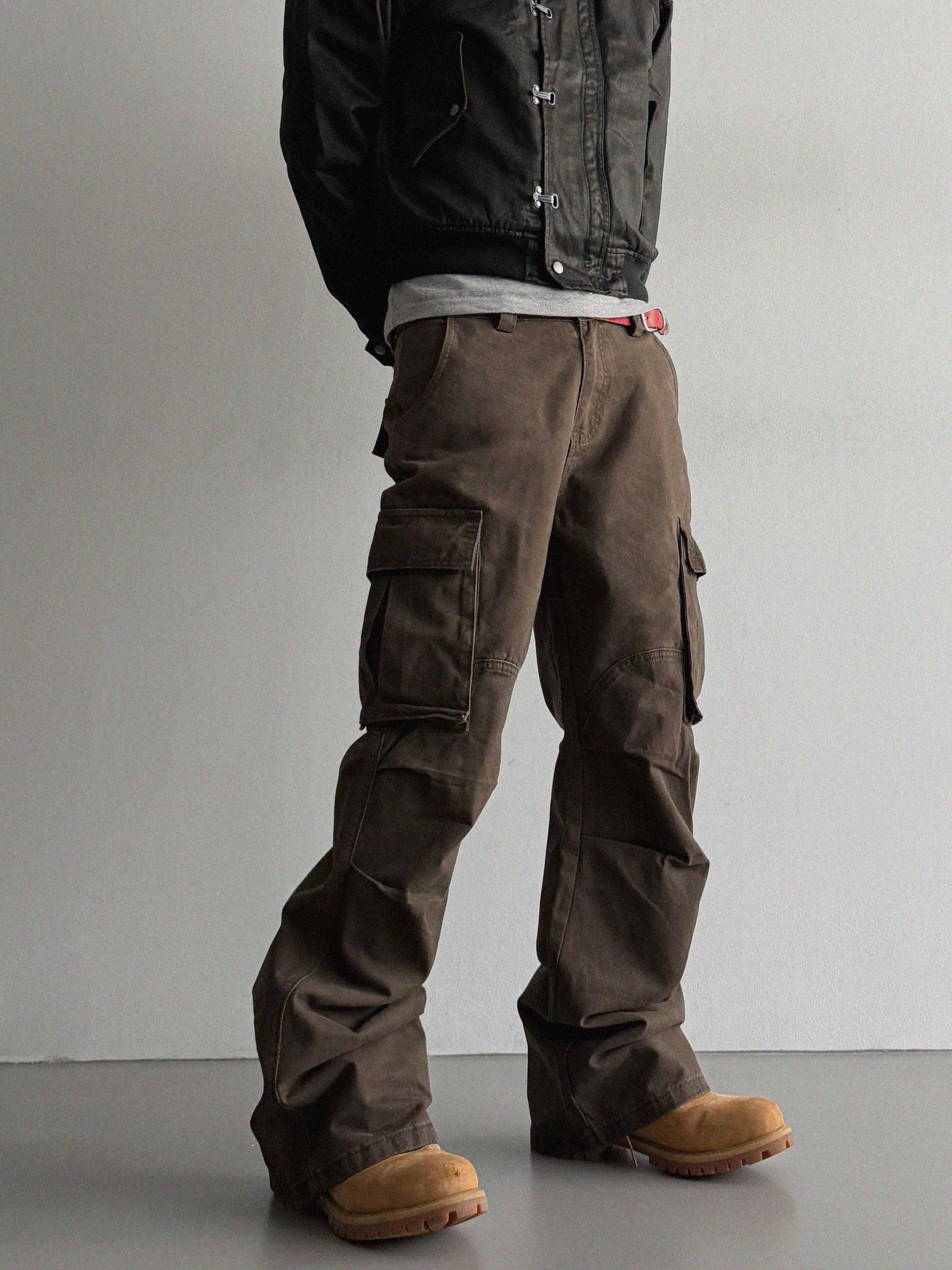 Flare deep dyed cargo pants