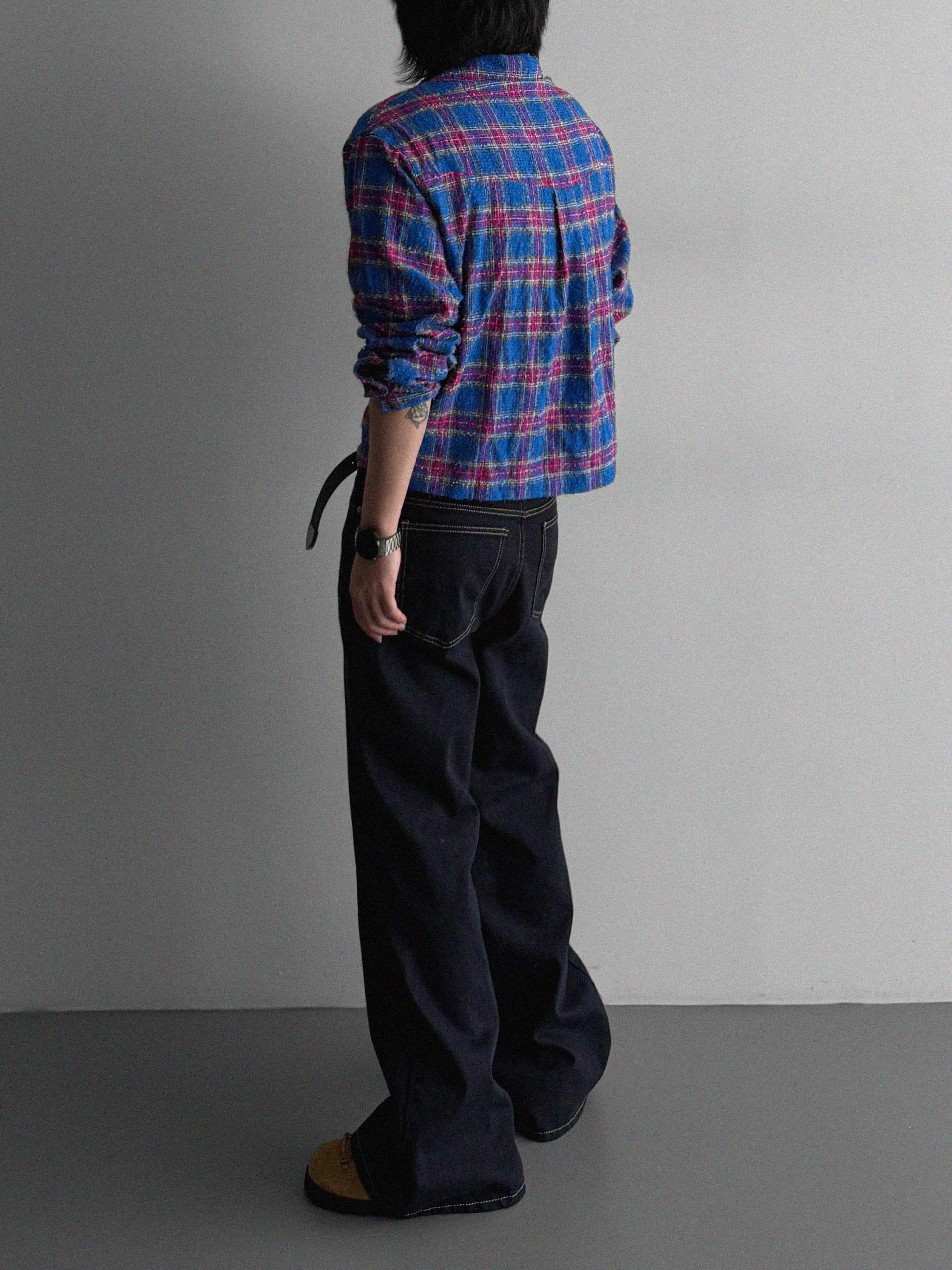 Indigo flare denim pants