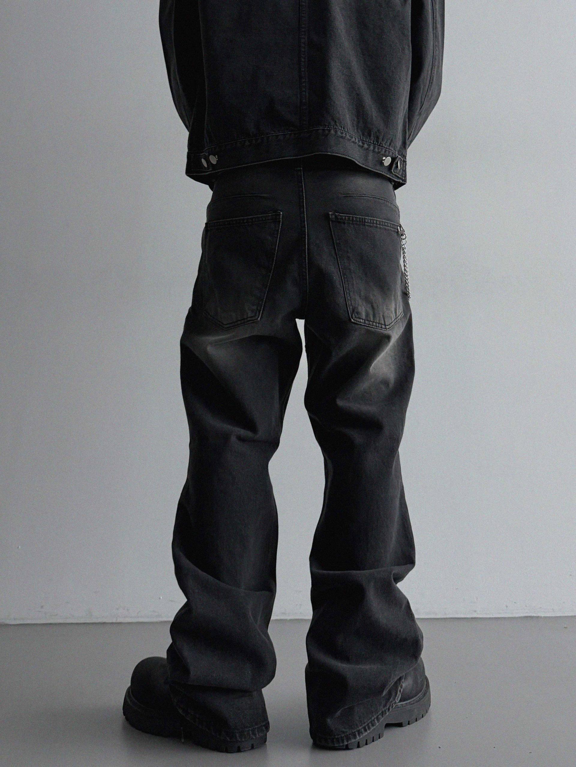 Mabel panel biker flare denim pants