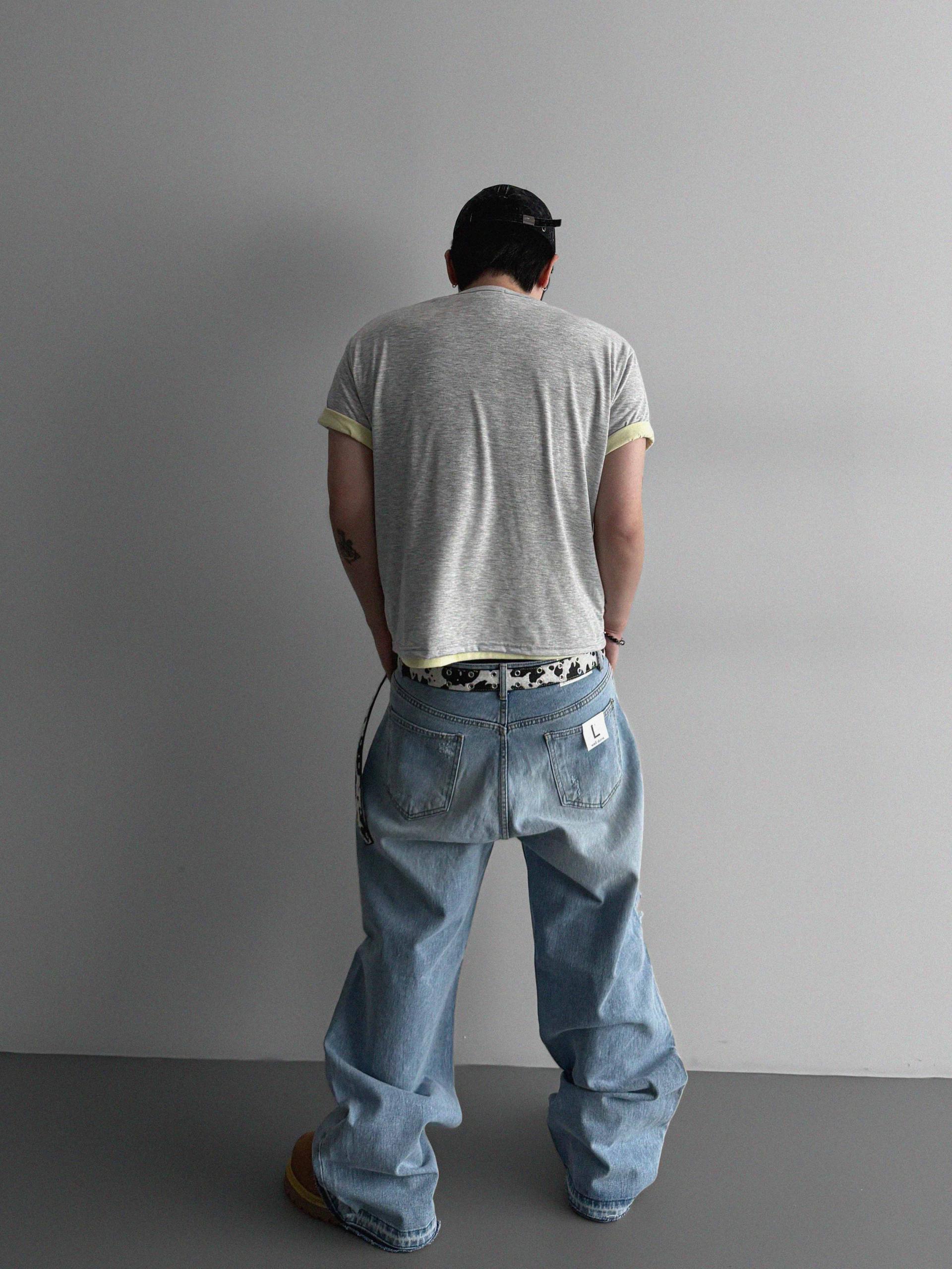 Charlene destroyed ice jeans