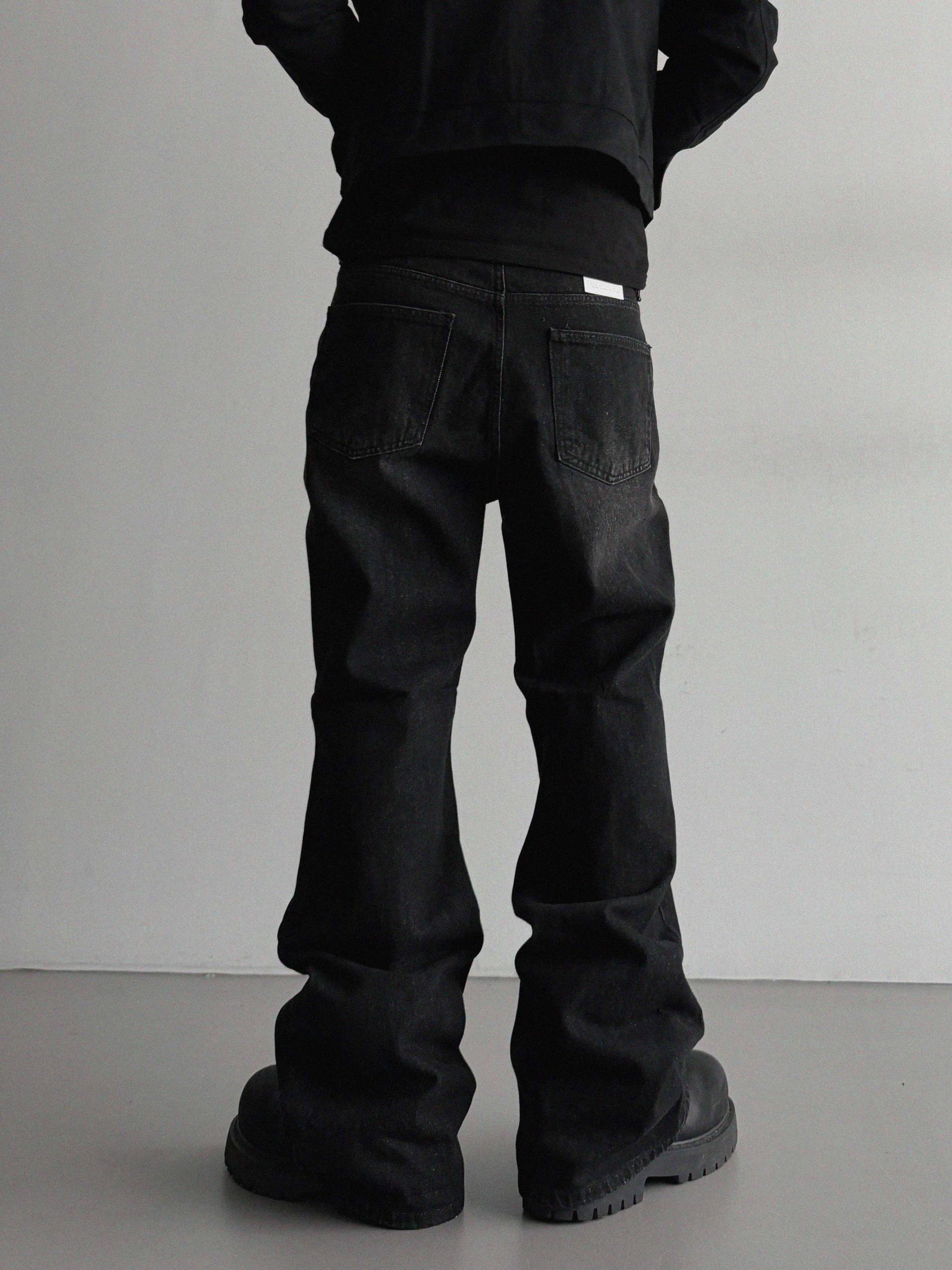 Deep Brush Flare Denim Pants