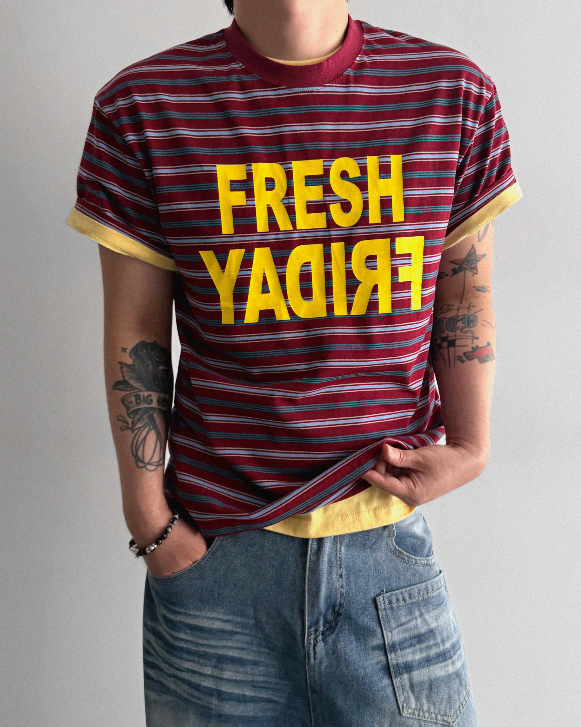 Fresh stripe half t