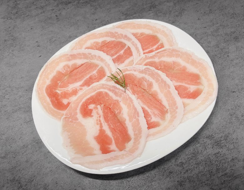 꽃모양 흑돼지 꽃삼겹살