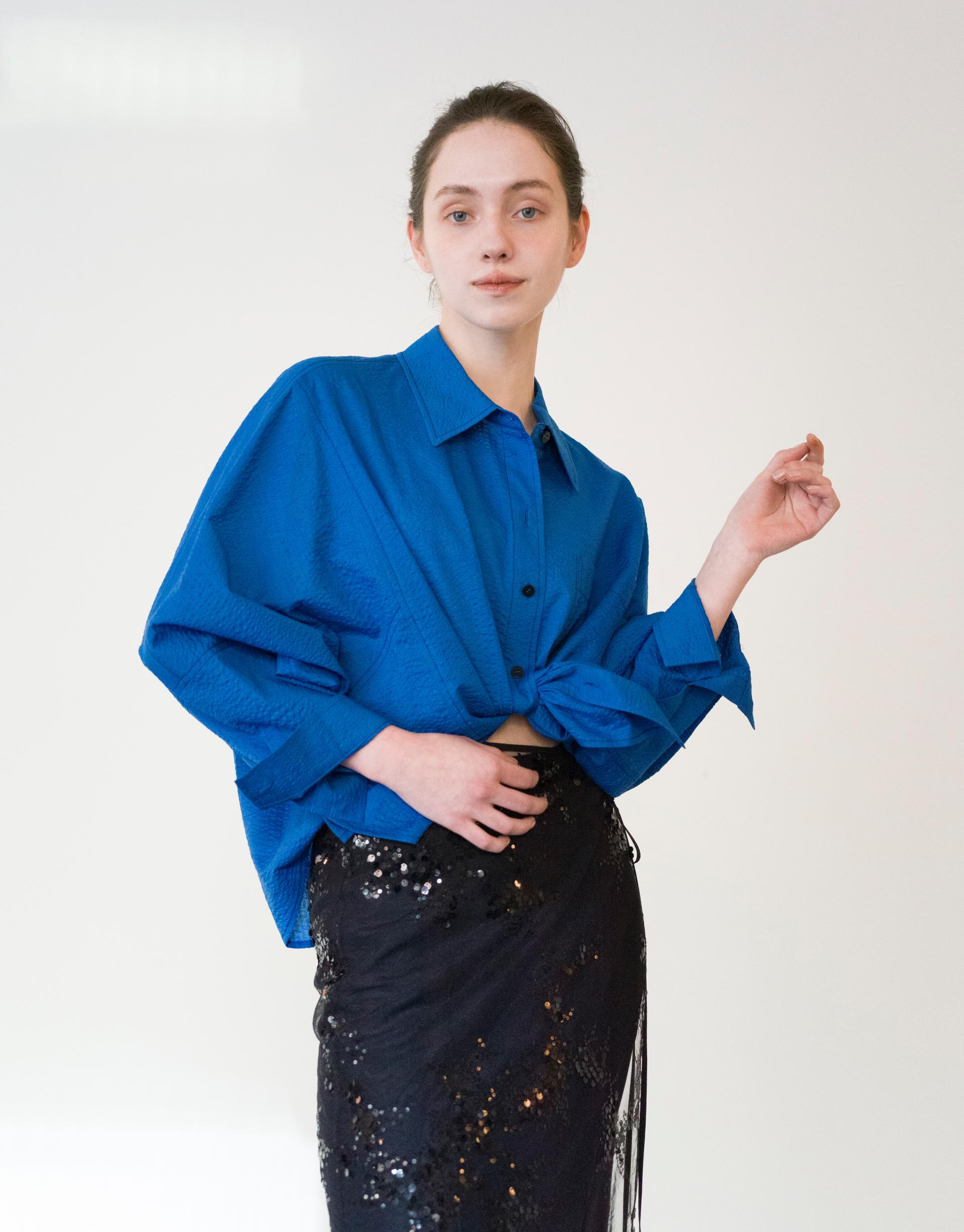 오버핏 헴 라인 셔츠 (B251B04SBU)