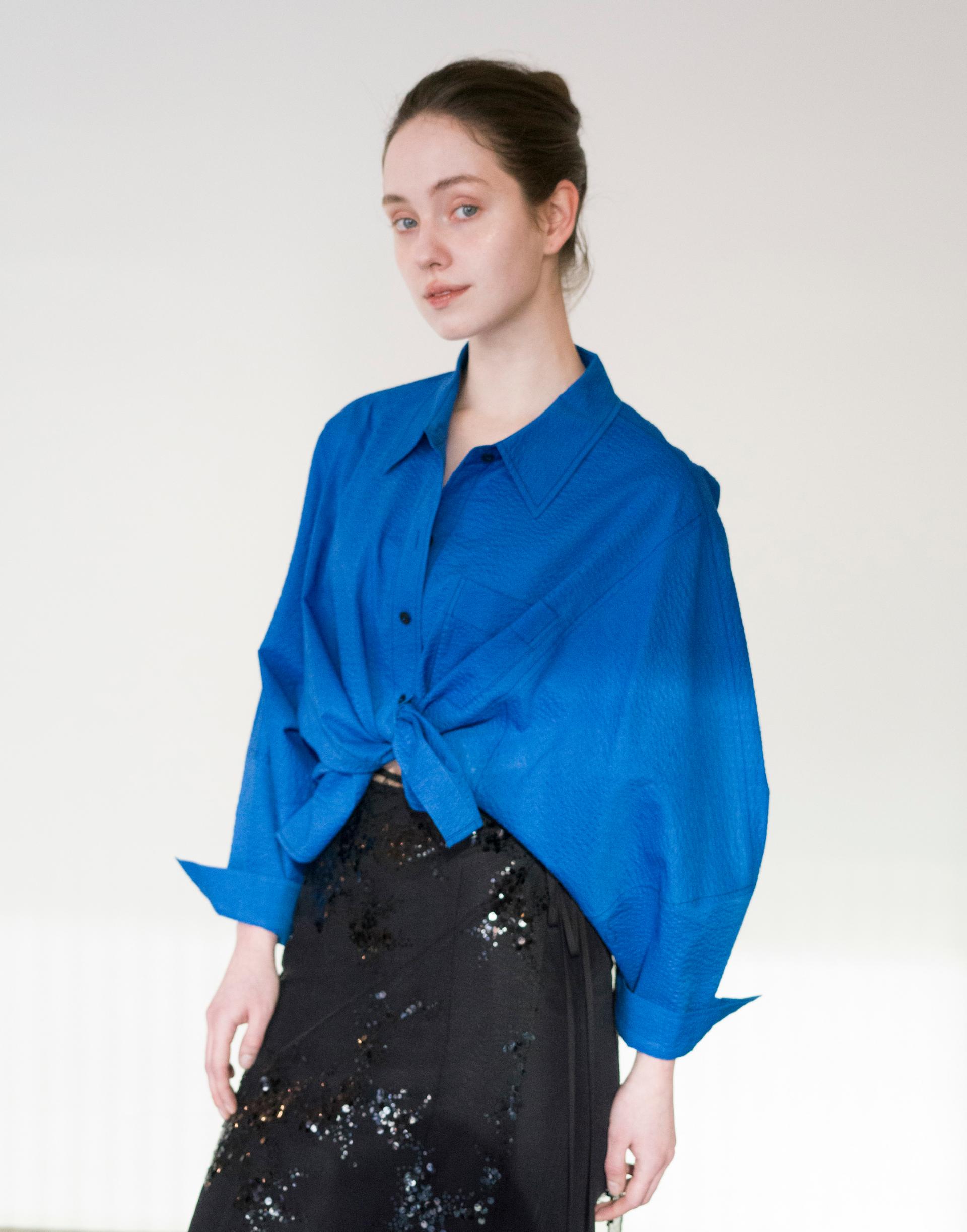 오버핏 헴 라인 셔츠 (B251B04SBU)