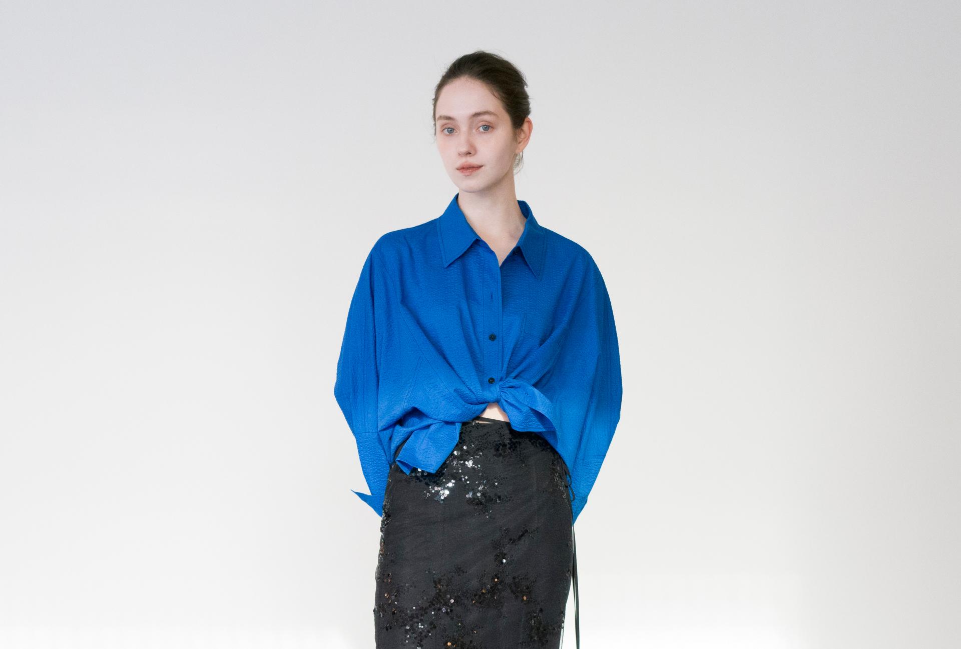 오버핏 헴 라인 셔츠 (B251B04SBU)