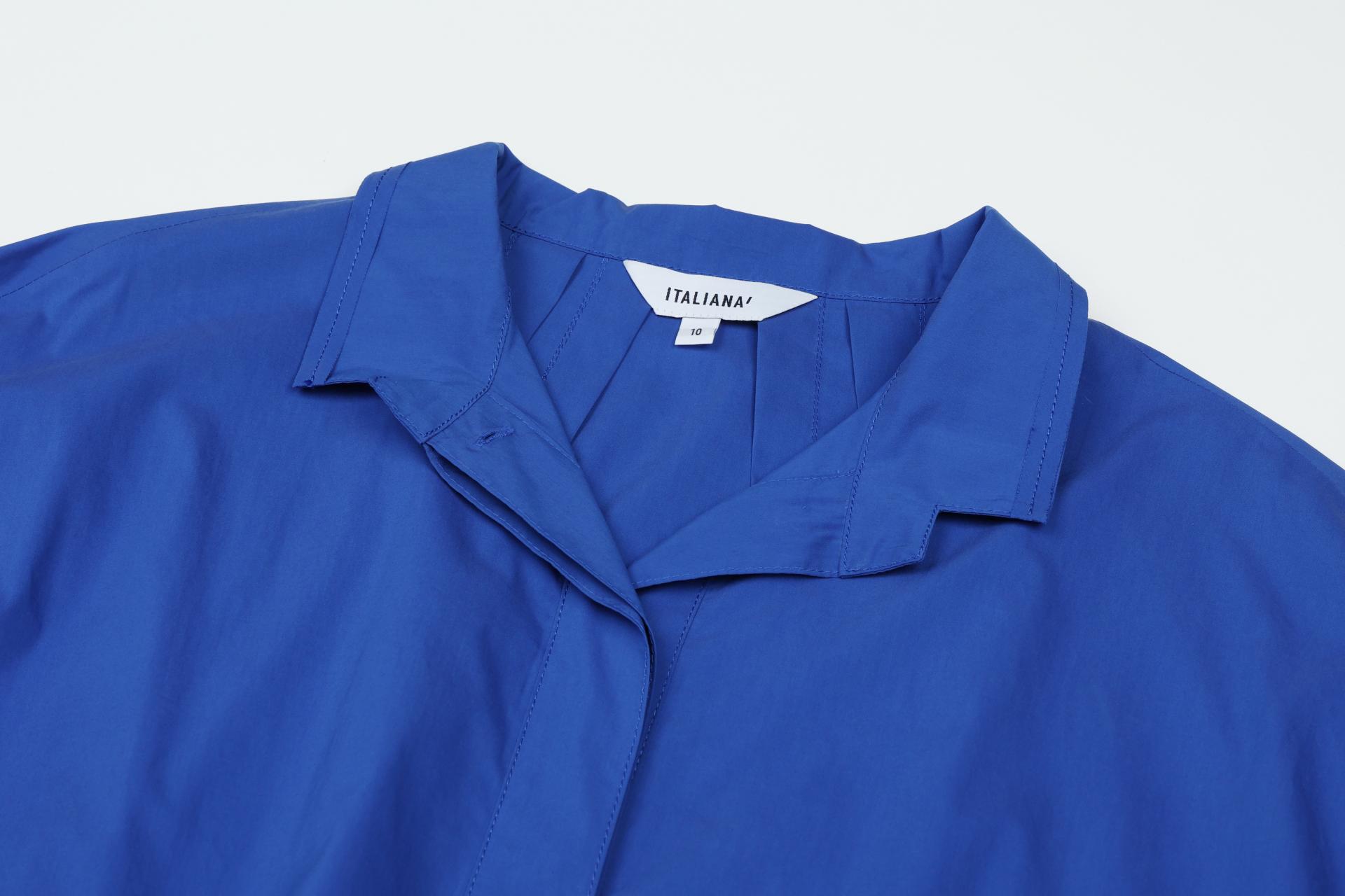 오픈 카라 하프 슬리브 원피스 (A261O11SBU)