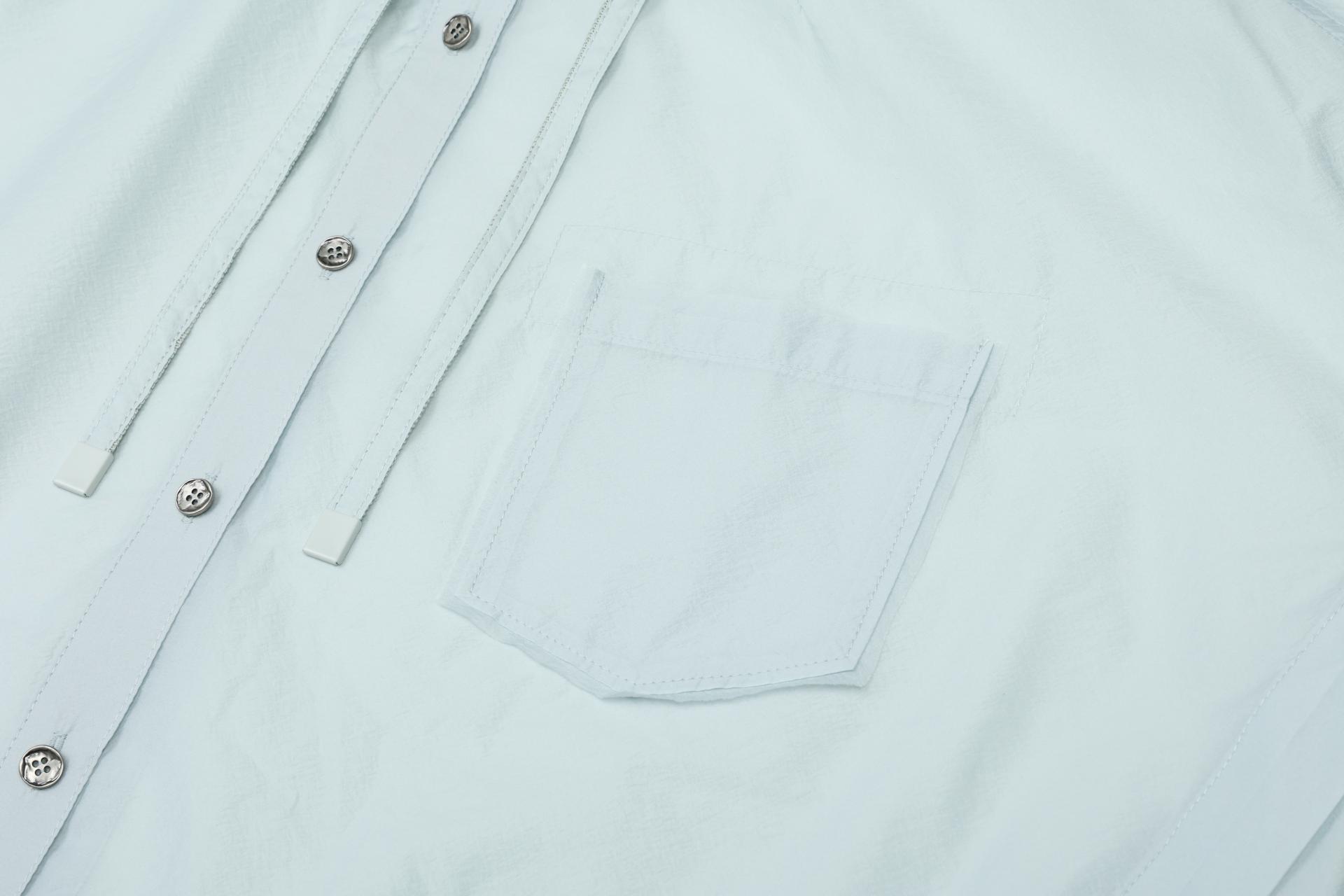 후드 시어 루즈핏 블라우스 (A26SB04SMI)