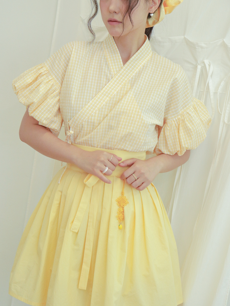Fruits Cream Waist Chima (Short)