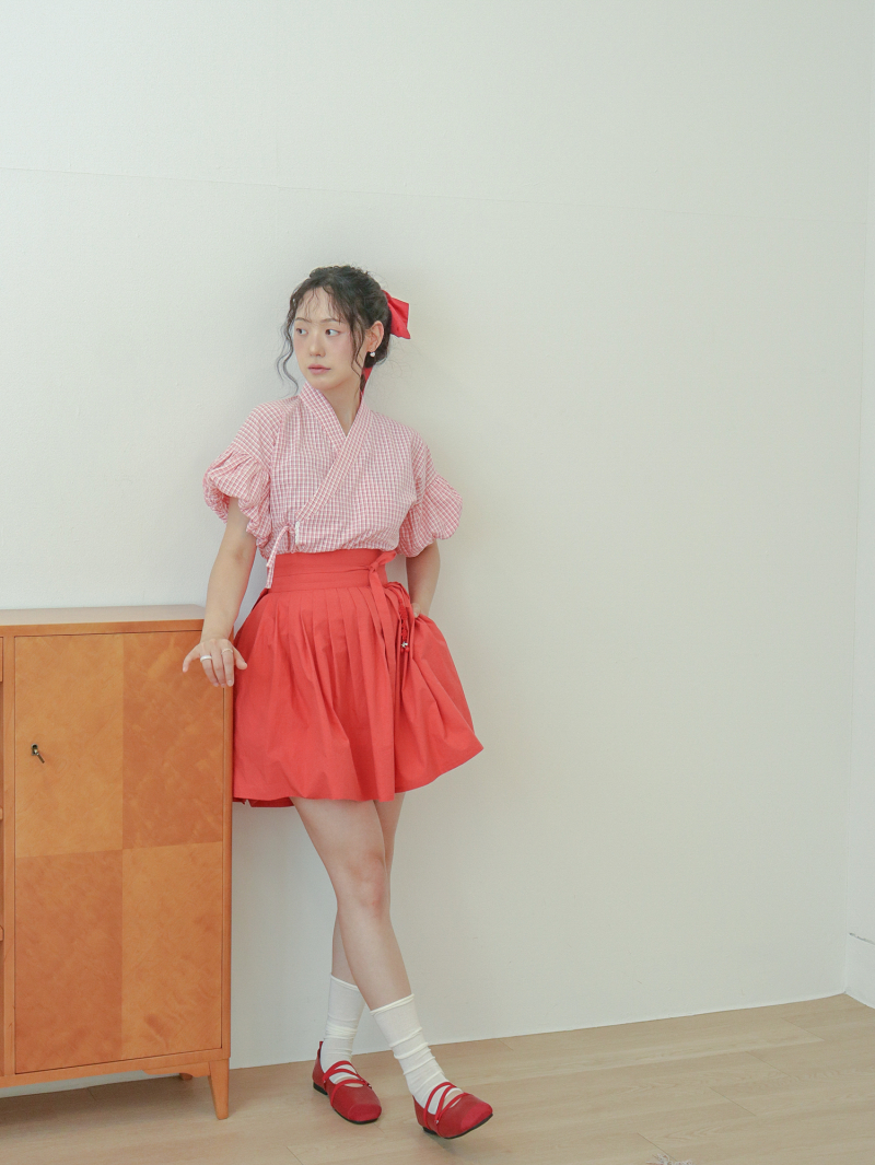 Fruits Cream Waist Chima (Short)