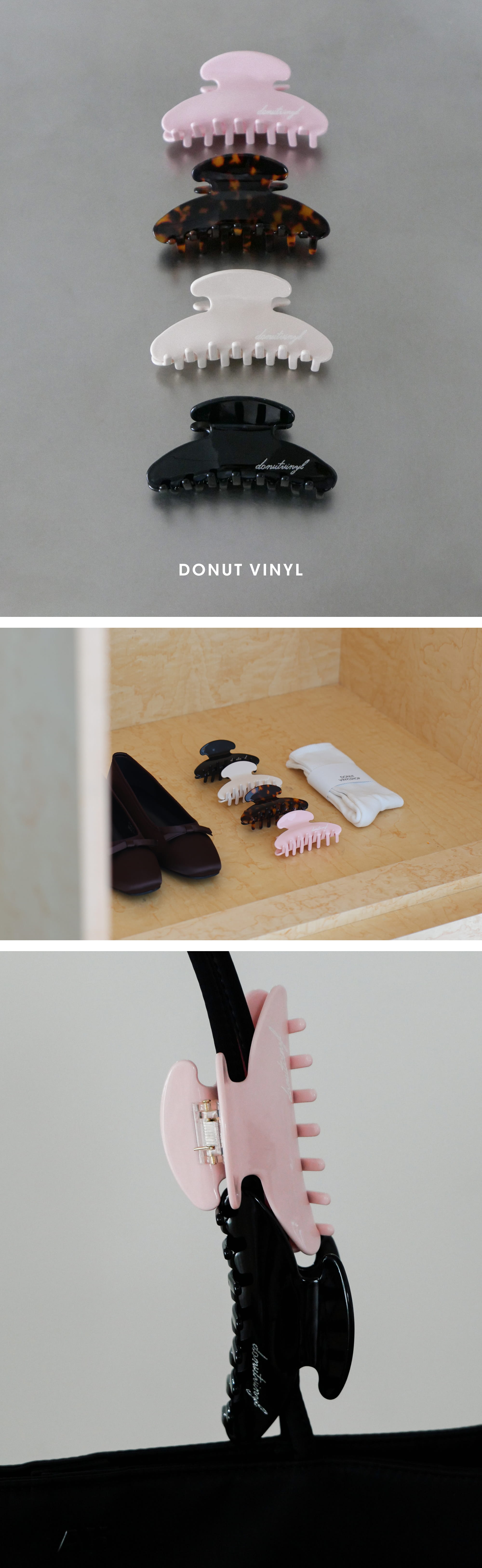 lettering hair clip (6colors)