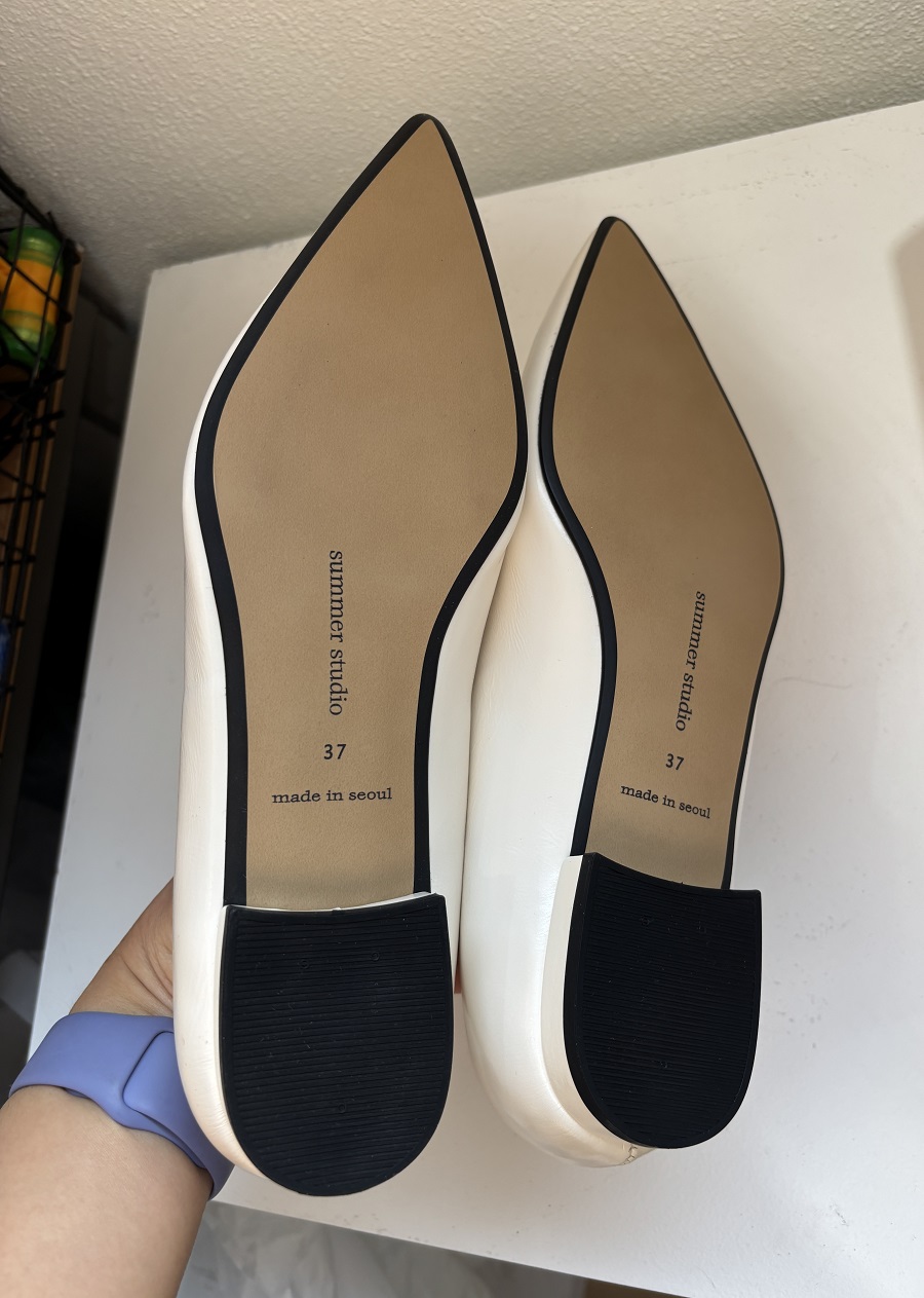 22 Flat - Simple < S22010 > 22 플랫 3컬러 - 심플 1.5cm - 블랙 235, 아이보리 240