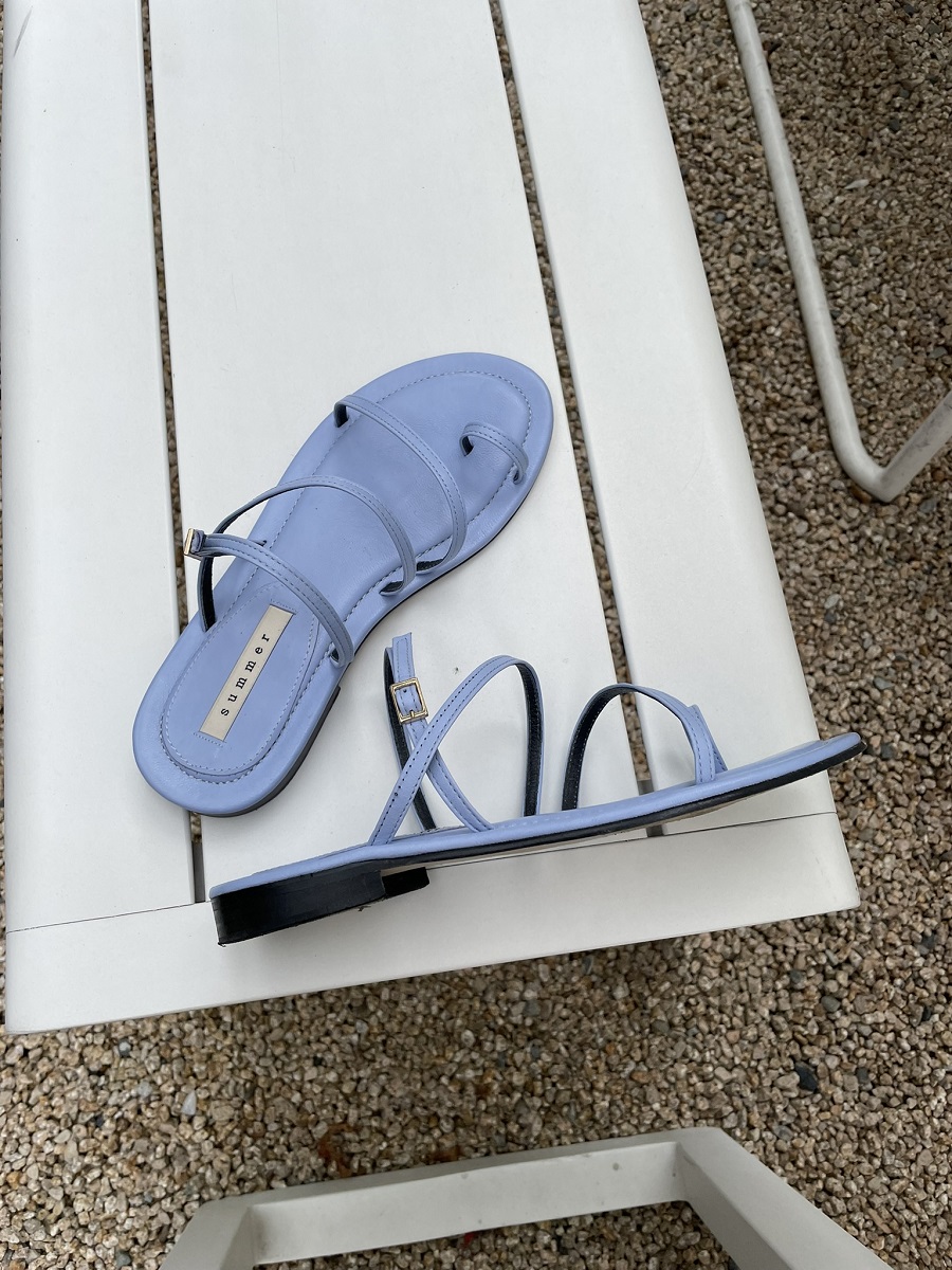 Thin strap slide <S22026> 씬 스트랩 슬라이드 4컬러 1cm - 라임 240
