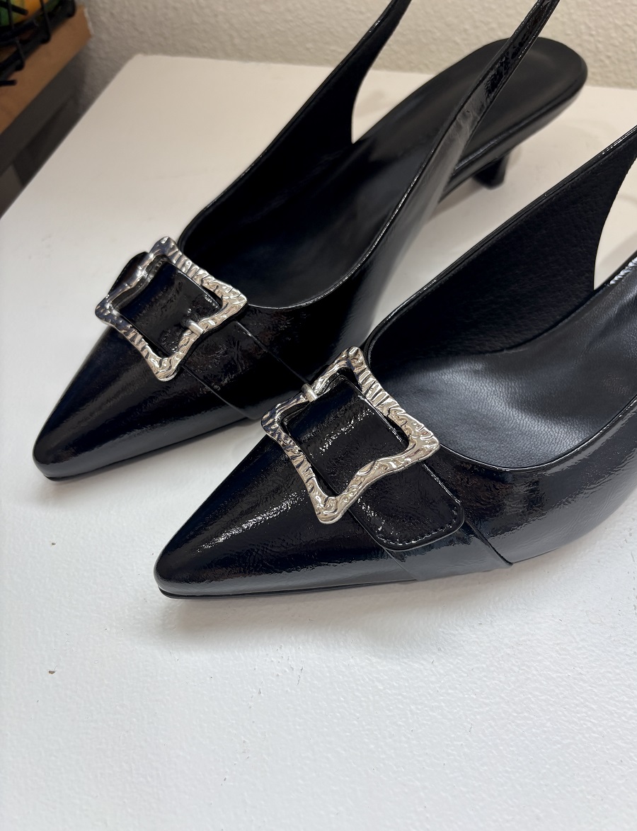 Twinkle Slingback shoes < S25014 > 트윙클 슬링백 슈즈 4컬러 /4cm 블랙 240