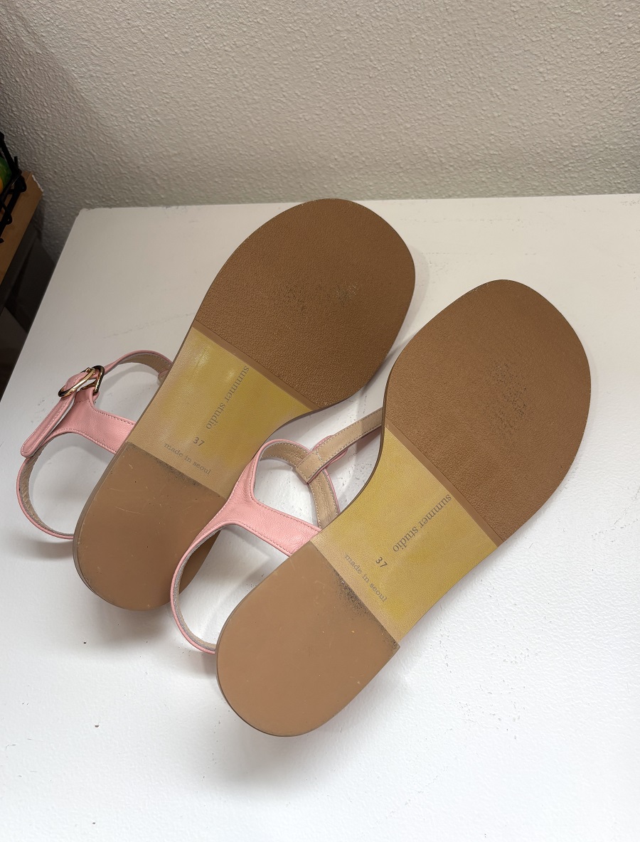 Brie flip-flop Flat Sandal < S25005 > 브리 플립플랍 플랫 샌들 4컬러 1cm- 블랙 240, 핑크 240