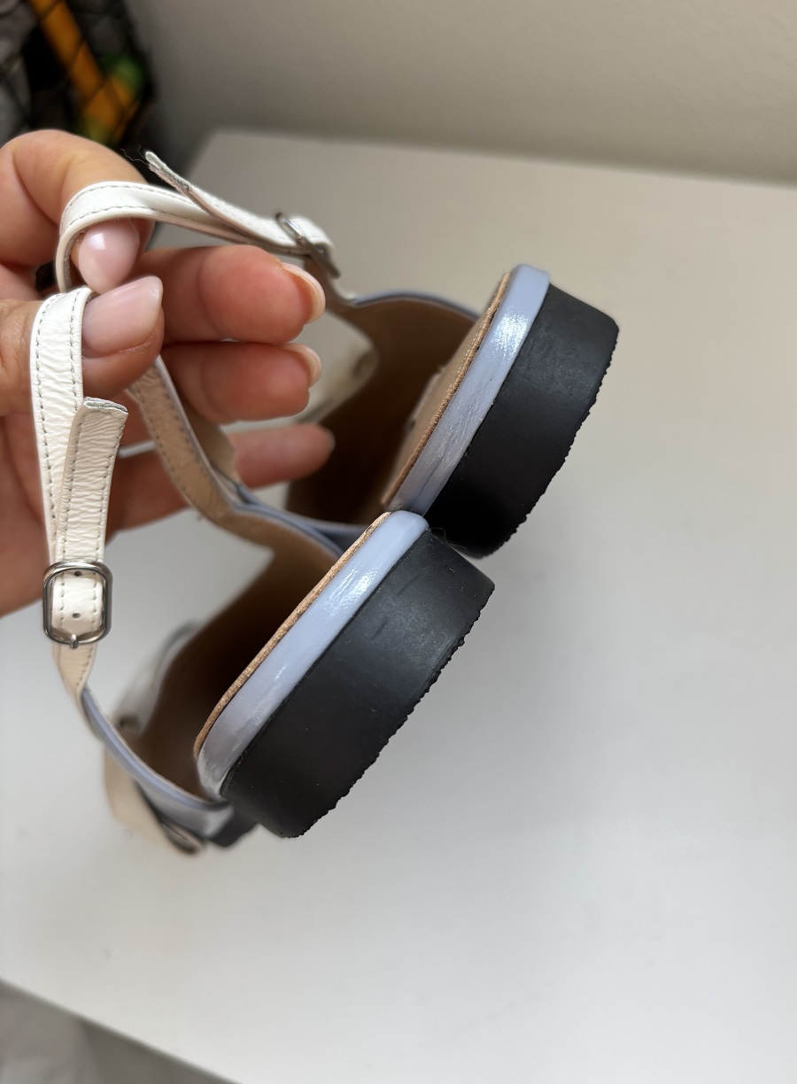Egg Mold Slingback Flat - 2 Ribbon < S24008 > 에그 몰드 슬링백 플랫 - 2리본 1cm - 블랙 240, 블루 240