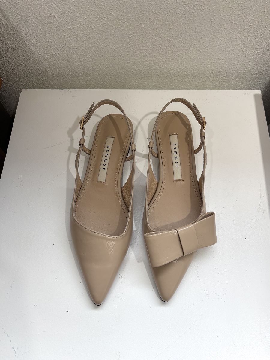 2225 Ribbon Slingback < S25001> 2225 리본 슬링백 2컬러 1.5cm - 스킨베이지 1리본 240