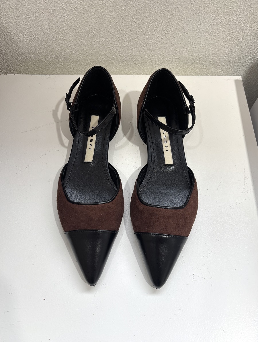 Terry Flat shoes < S25017> 테리 플랫 슈즈 3컬러 1.5cm - 다크 브라운(스웨이드) 240
