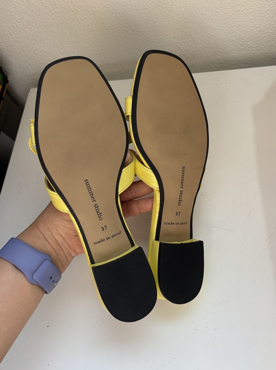 Candice Mule Sandal <S24018> 캔디스 뮬 샌들 5컬러 /2cm 블랙 240, 옐로우 240, 핑크 6cm 240